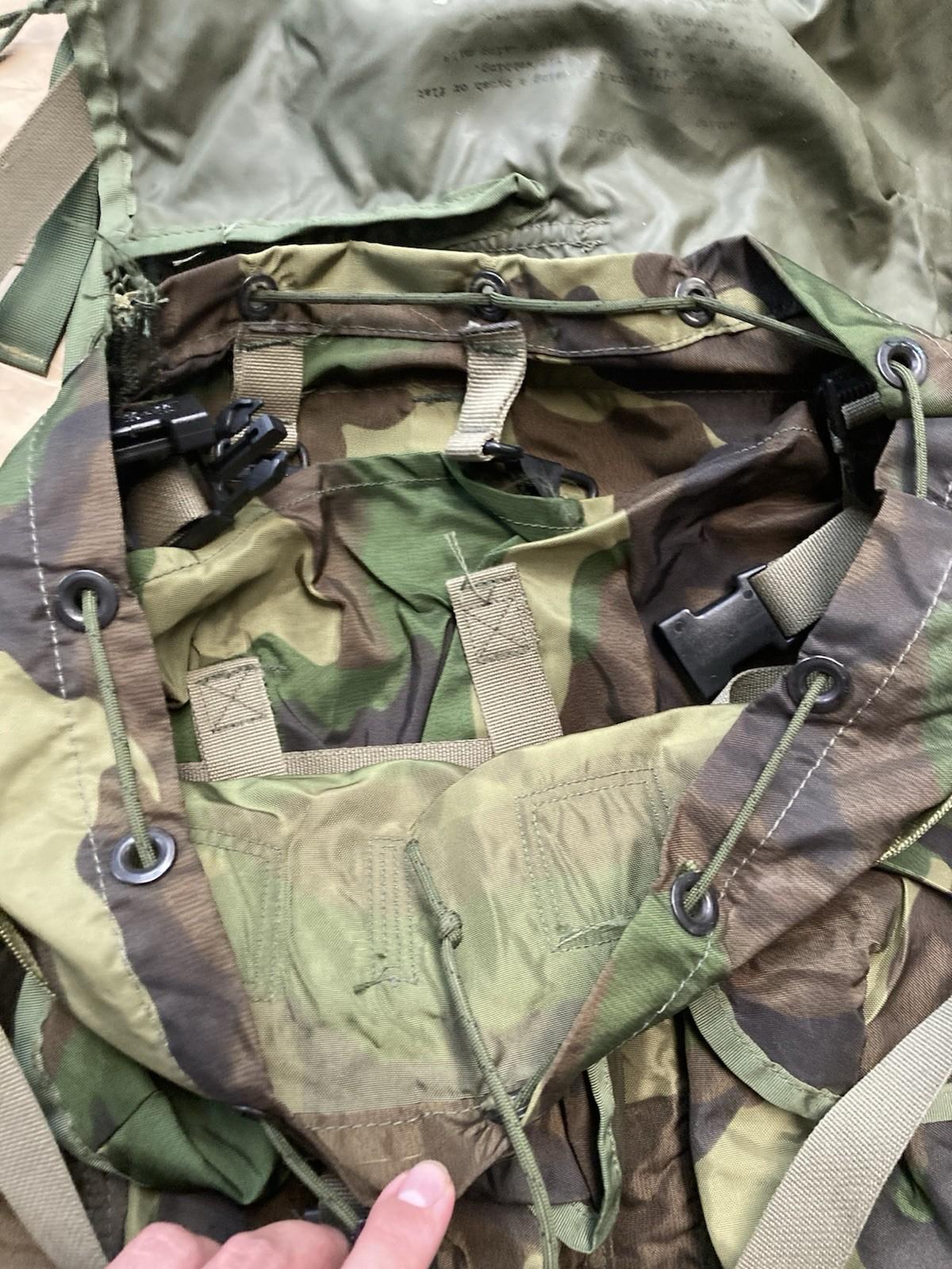 Centex Military Gear Alice Pack radio carrying case for M81 Woodland Assault Pack, shown with adjustable straps and durable fabric.
