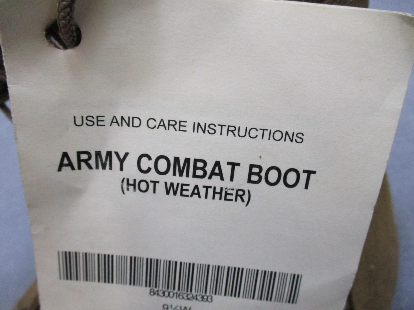 Centex Military Gear McRae Army Combat Boot in hot weather style, suede and Cordura upper with Vibram sole, size 9.5W.