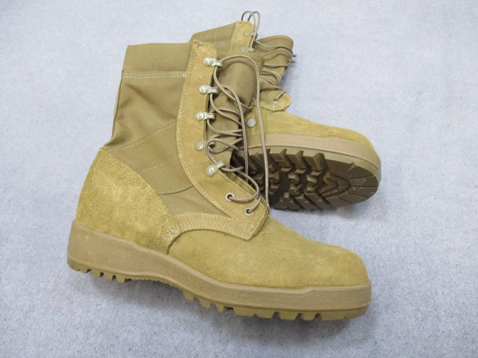 McRae Footwear Army Combat Boot in hot weather style with suede and Cordura upper, Vibram sole, size 9.5W.