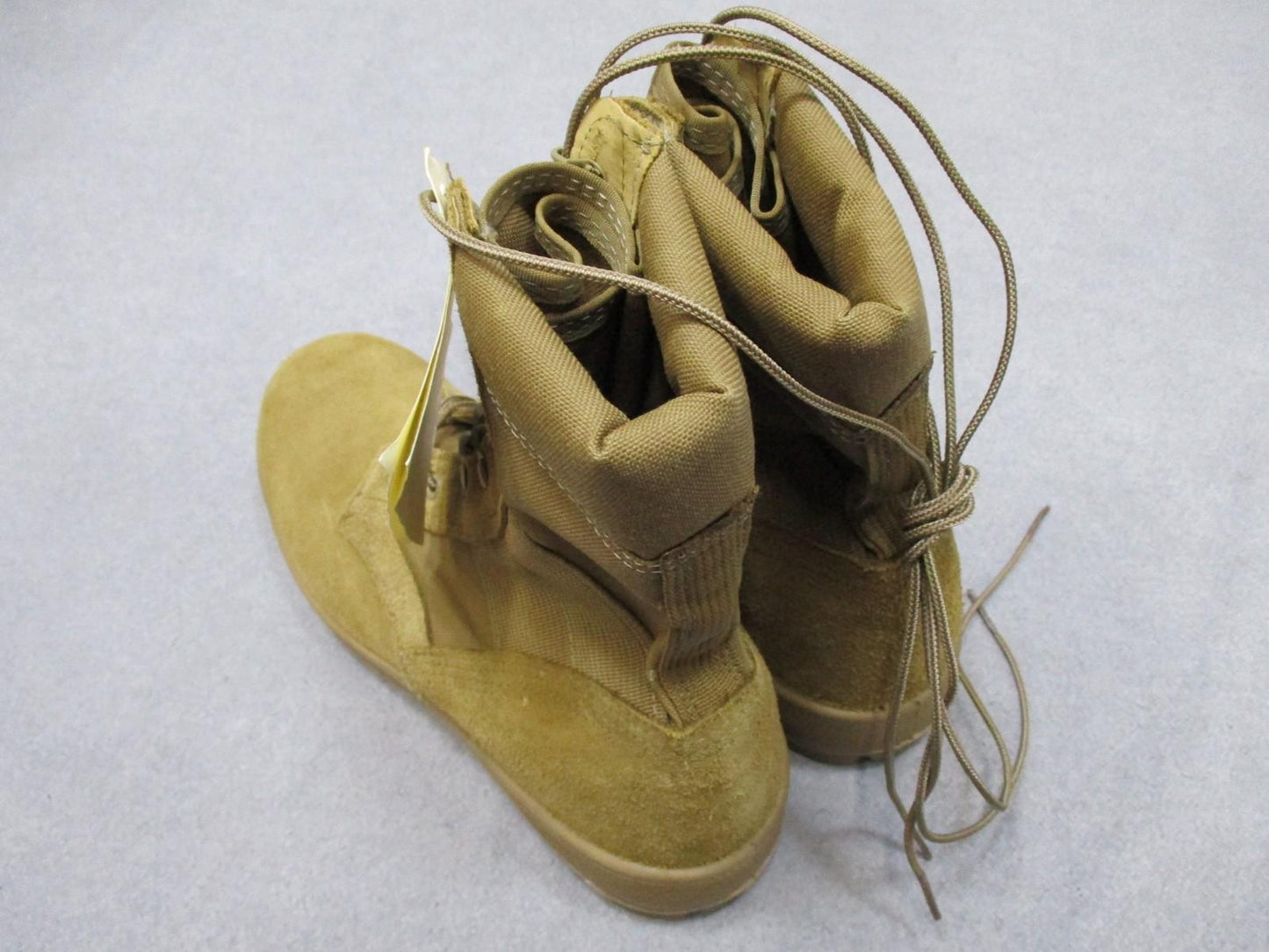 Centex Military Gear McRae Combat Boots in suede and Cordura with Vibram sole, designed for hot weather, size 9.5W.