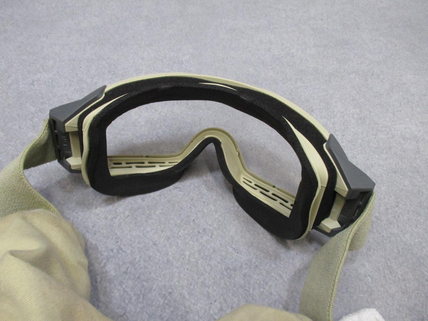 Tan ESS Profile Ballistic Goggles by Centex Military Gear with military eye protection design and GWOT kit features.