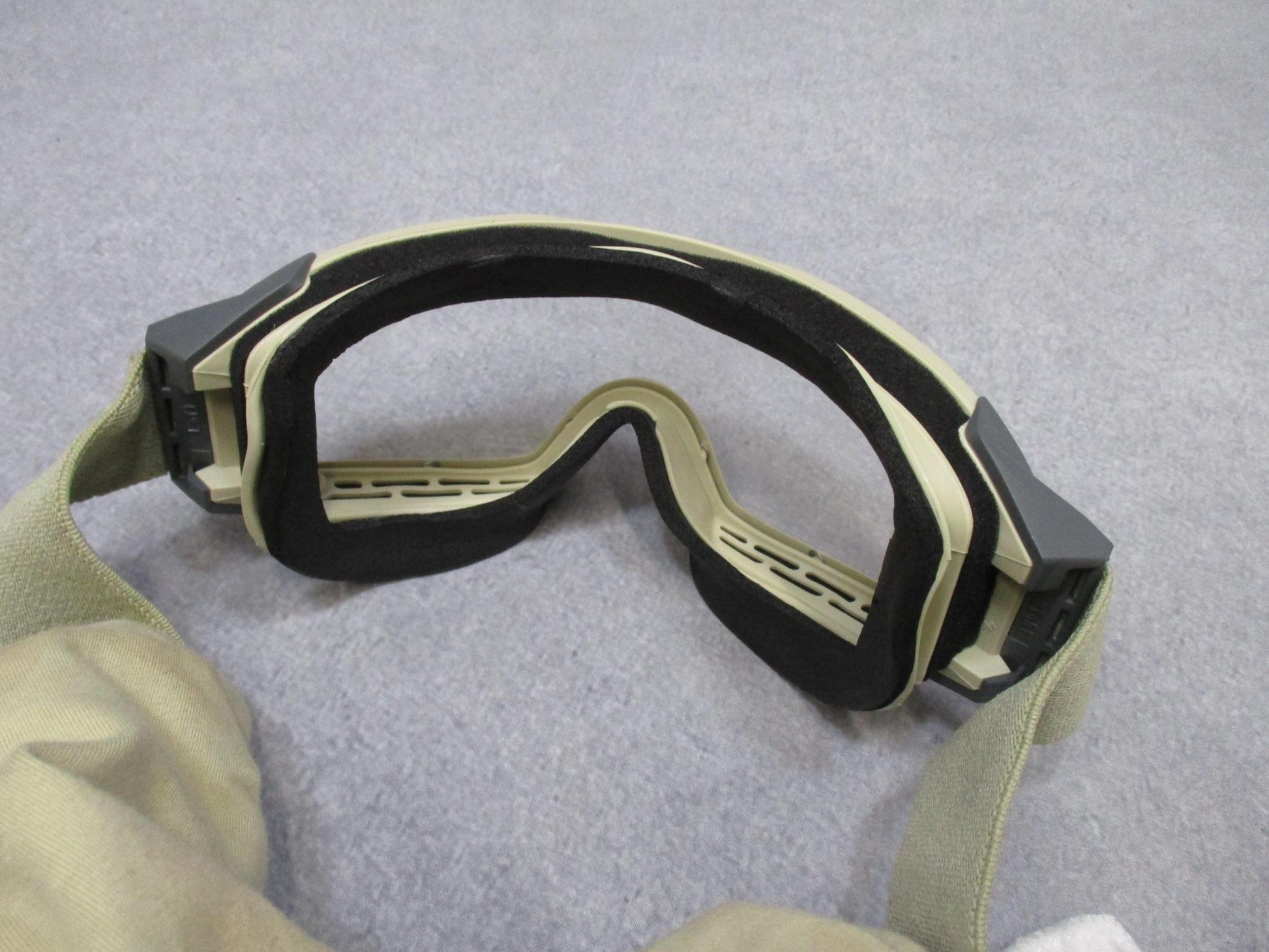 Tan ESS Profile Ballistic Goggles by Centex Military Gear with military eye protection design and GWOT kit features.