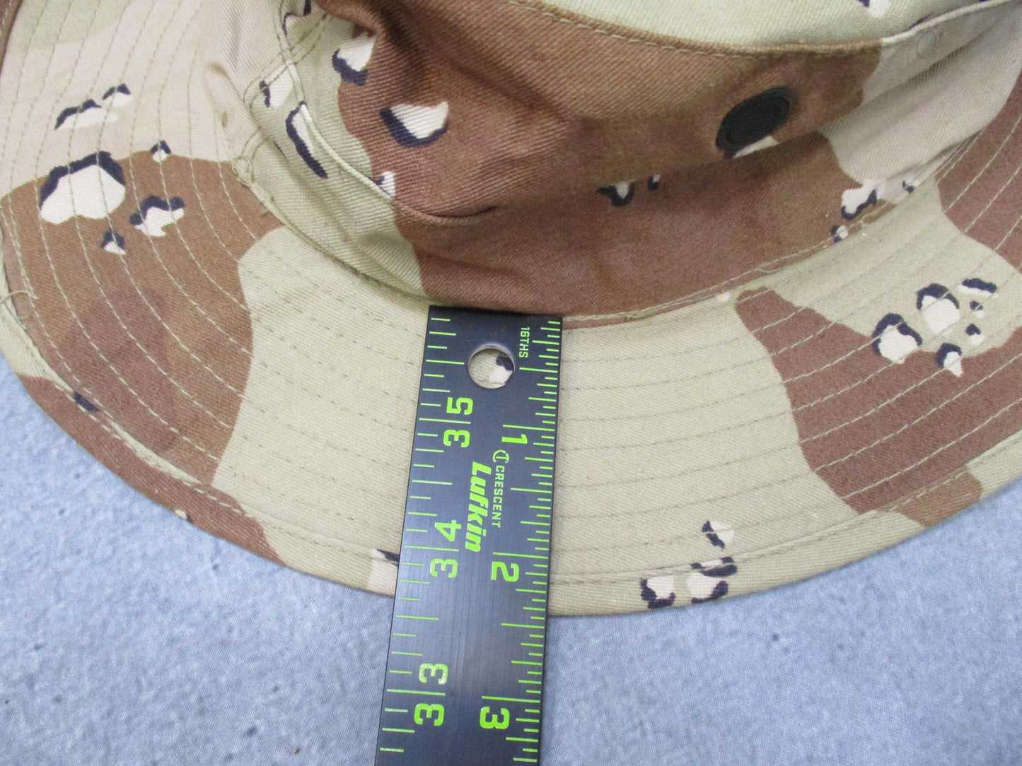 USGI boonie hat in desert camouflage with chocolate chip pattern, military size 7-1/2, by Centex Military Gear.