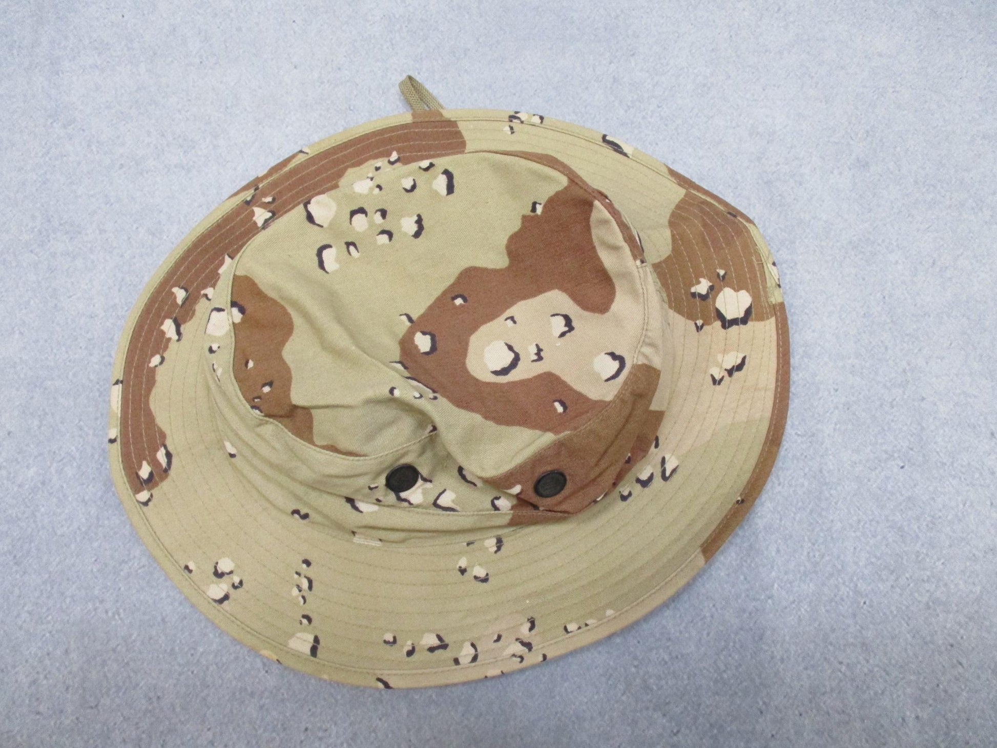 USGI boonie hat in desert camouflage with chocolate chip pattern, military size 7-1/2, by Centex Military Gear