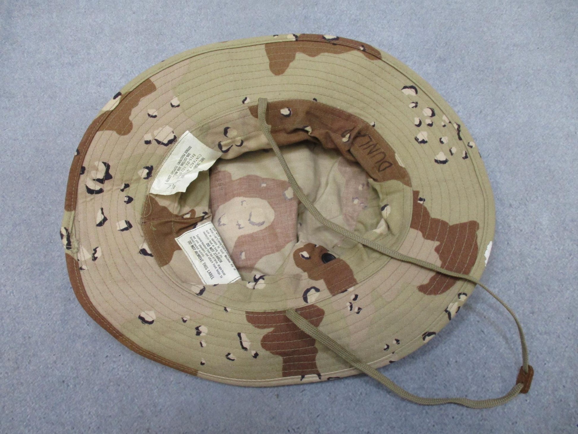 USGI boonie hat in desert camouflage with chocolate chip pattern, military-style, size 7-1/2, by Centex Military Gear