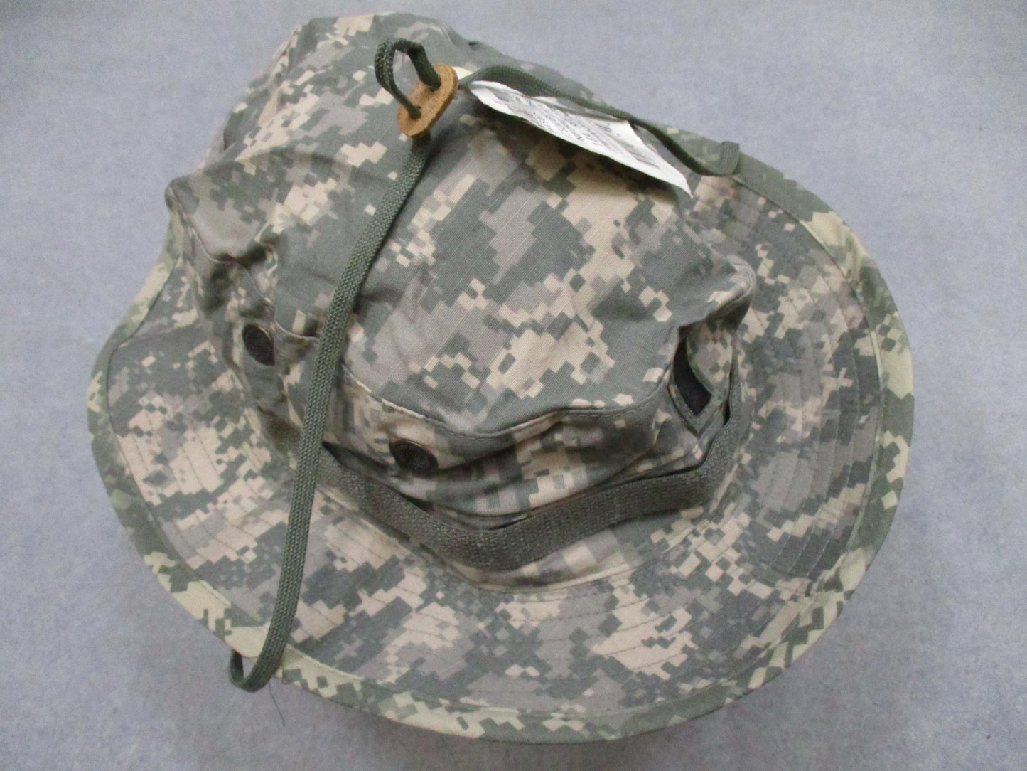 Centex Military Gear UCP Bernard Cap Co. Army Combat Boonie Hat in digital camo, size 7 7/8, with wide brim and military style.