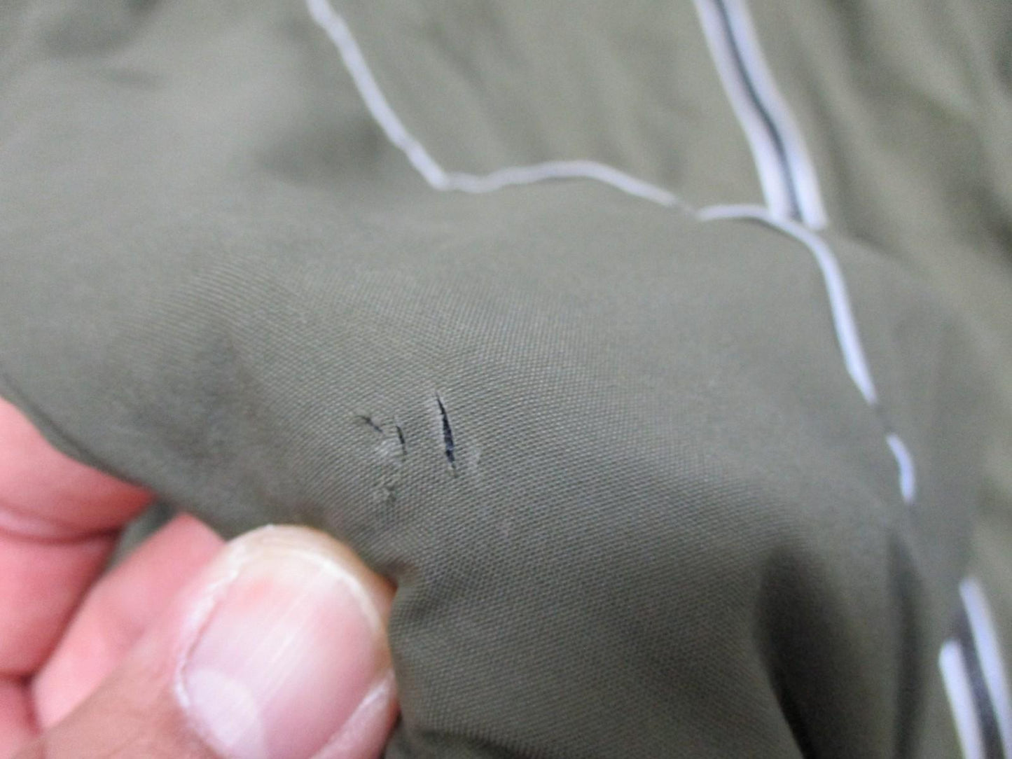 Men's olive green New Balance US Marines running jacket, full zip, size large XLong, by Centex Military Gear, with breathable fabric.