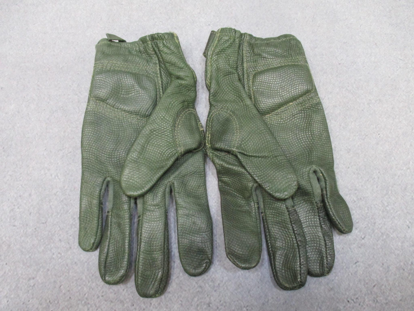 Green goatskin leather tactical military combat gloves in medium size, designed for duty use by Centex Military Gear.