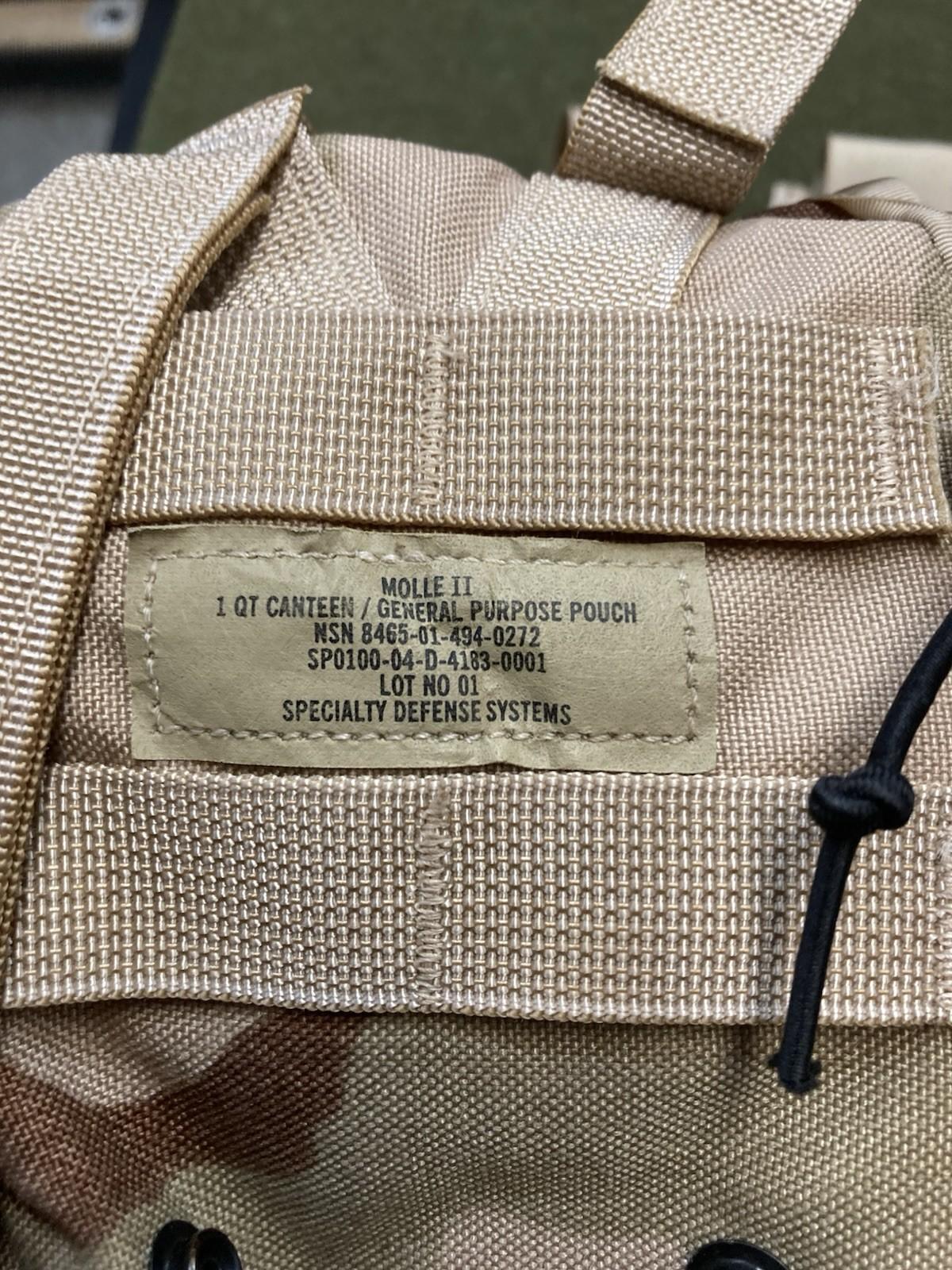 Desert camo Army issue pouch set with multiple tactical pouches from Centex Military Gear on a neutral background.