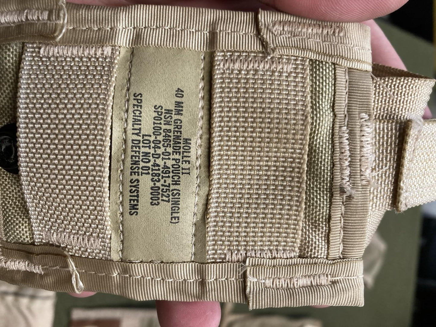 Army issue pouch lot from Centex Military Gear in desert camo, tactical gear set with multiple pouches for military or outdoor use.