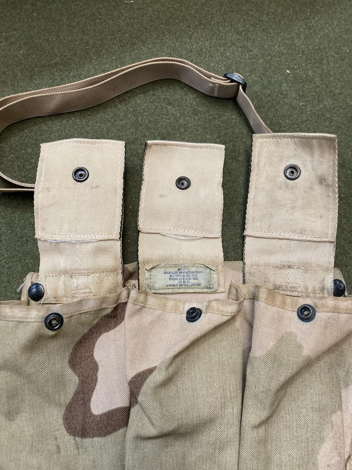 Desert camo army issue pouch lot from Centex Military Gear, featuring tactical gear set with multiple pouches and durable design.