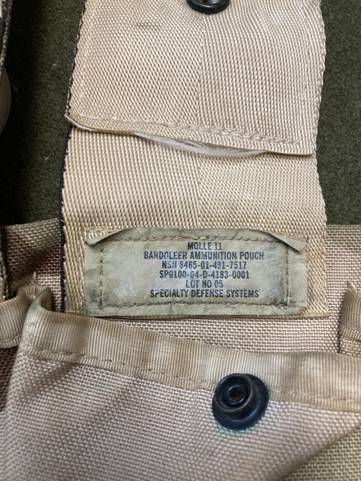 Desert camo army issue pouch lot from Centex Military Gear with multiple tactical pouches on a tactical gear set.