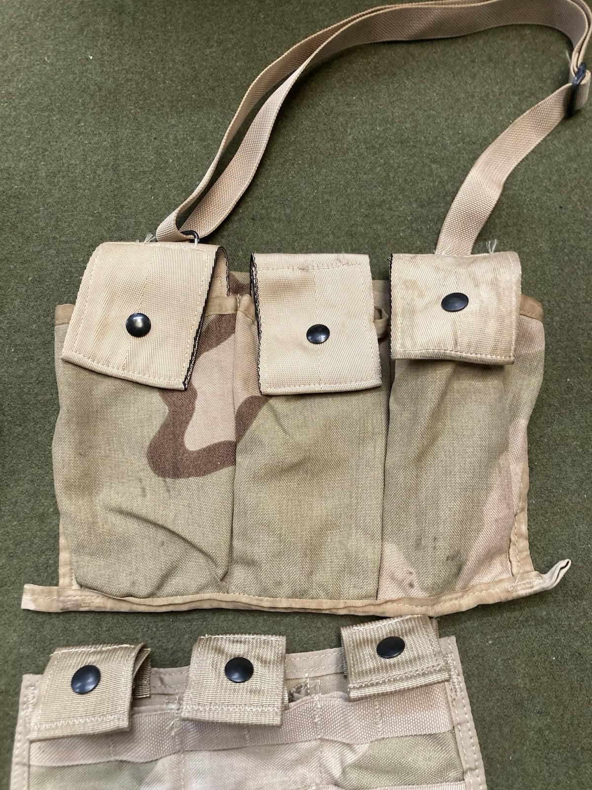 Desert camo army issue pouch set from Centex Military Gear with multiple tactical pouches for military or outdoor use.