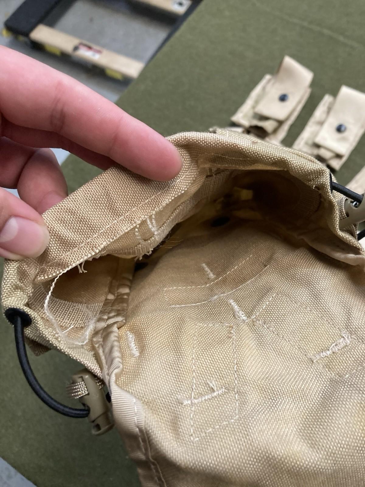 Desert camouflage Army issue pouch set from Centex Military Gear, featuring multiple tactical pouches for military gear storage.