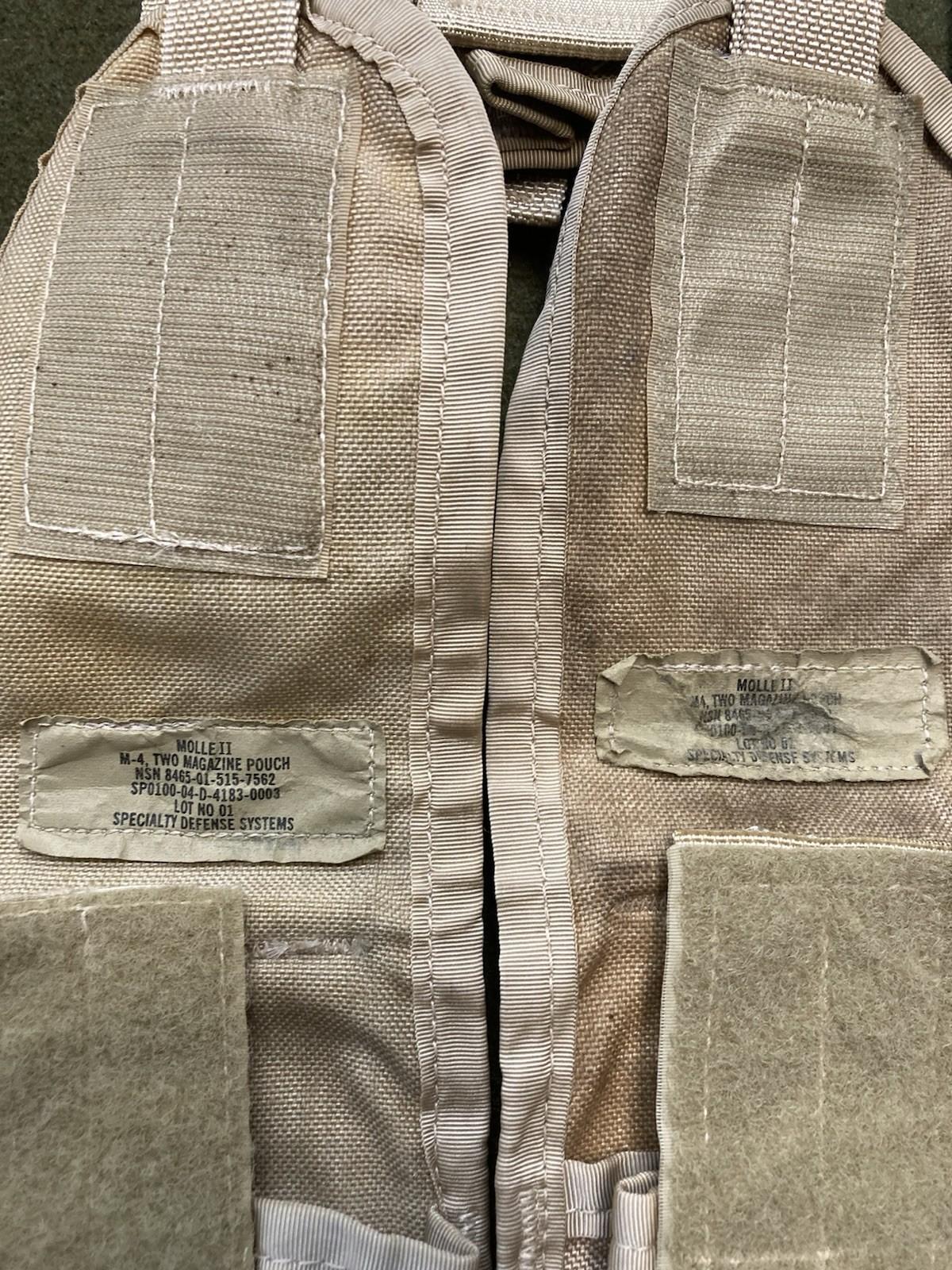 Desert camo army issue tactical gear pouch set by Centex Military Gear with multiple pouches for military or outdoor use.