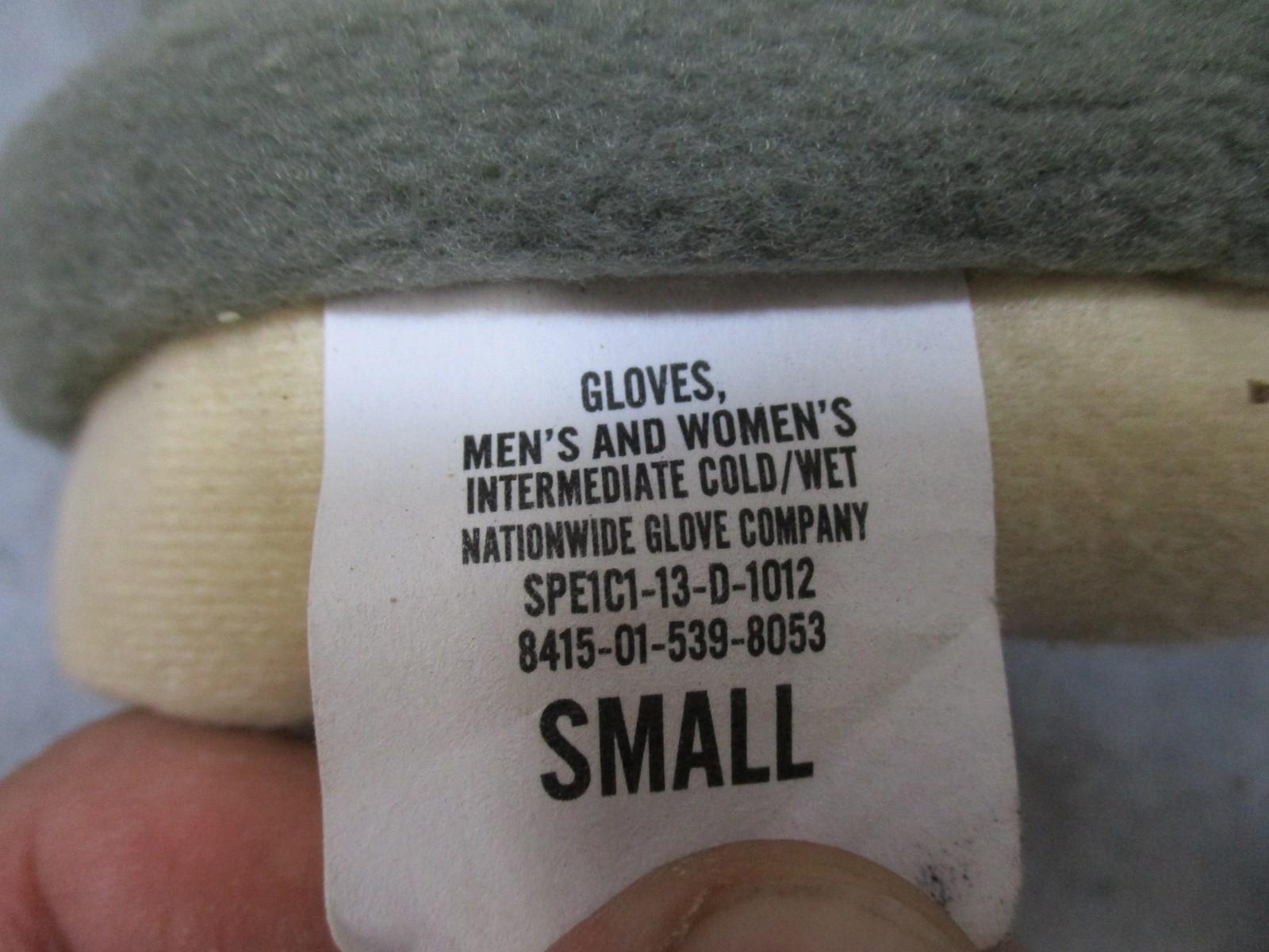 USGI Army issue cold and wet weather gloves for men and women, small size, made by Centex Military Gear.