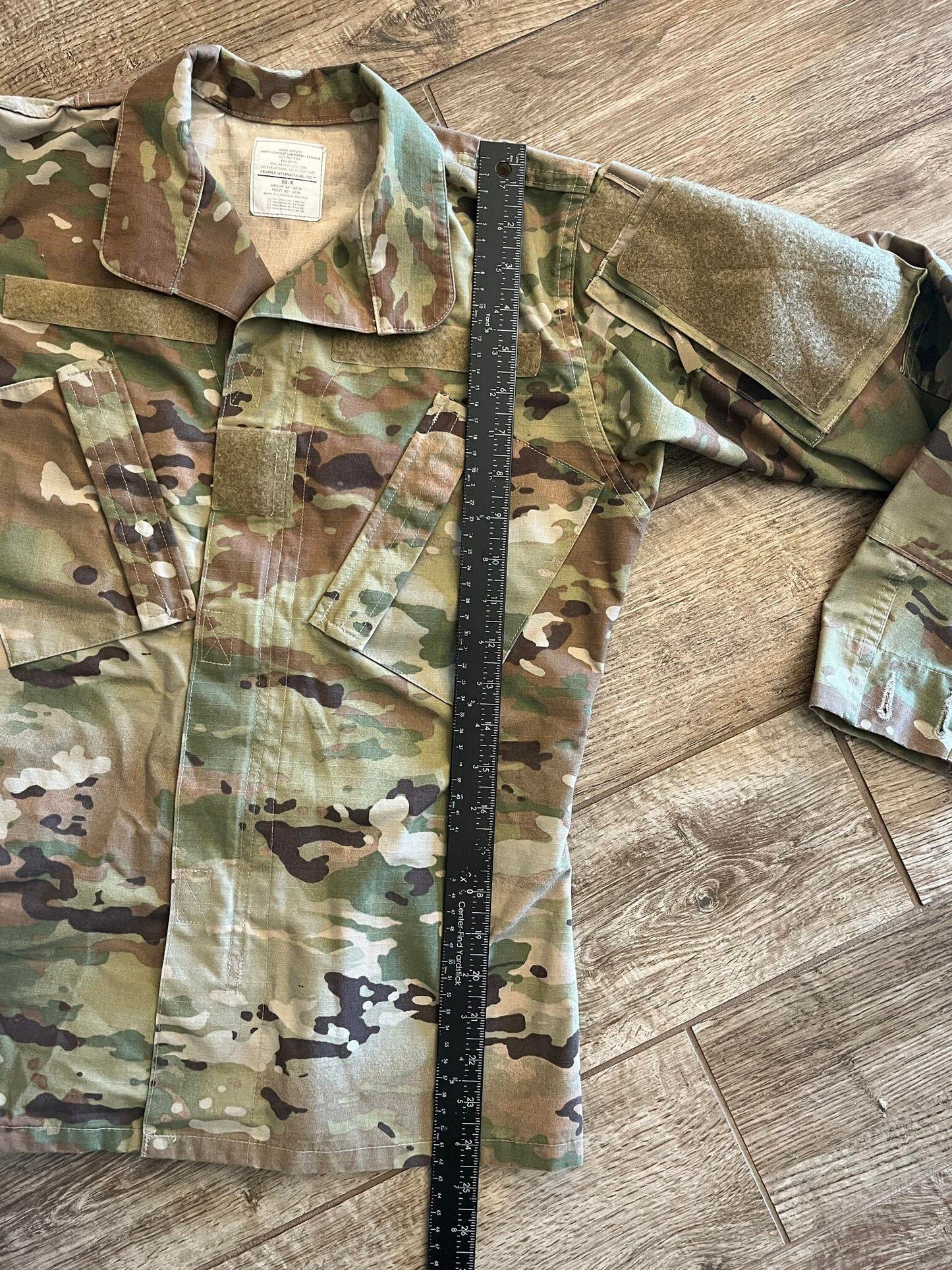 Propper female Scorpion OCP Army combat uniform coat with ripstop fabric, military-style jacket, dark camouflage pattern.