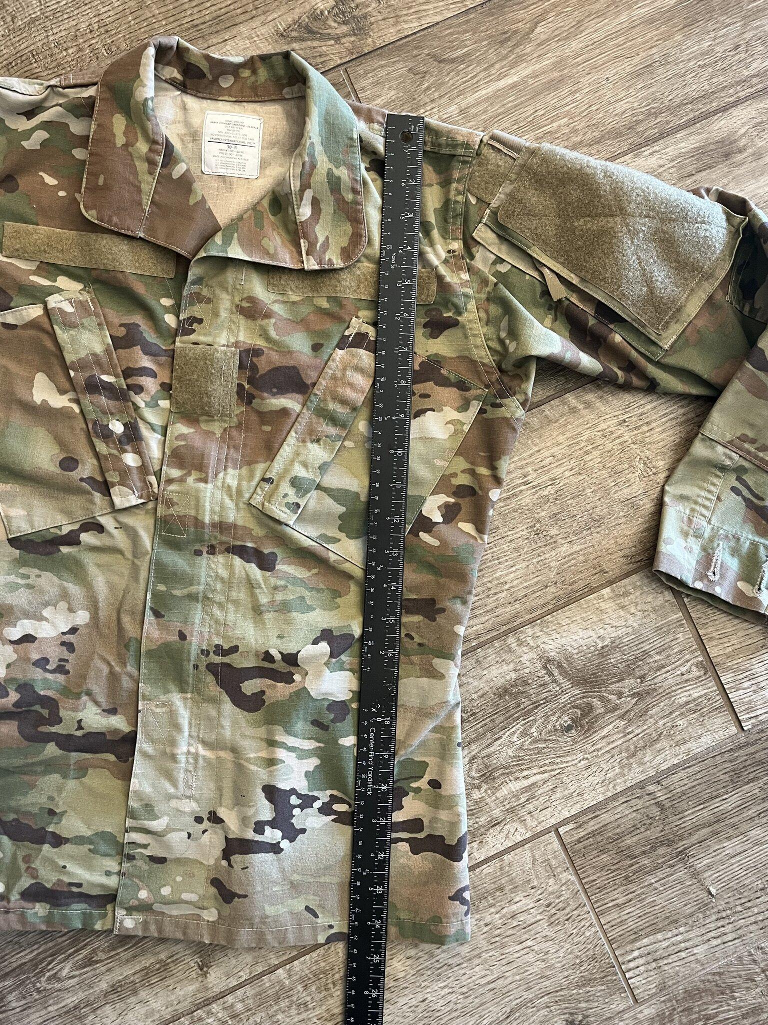 Propper female Scorpion OCP Army combat uniform coat with ripstop fabric, military-style jacket, dark camouflage pattern.