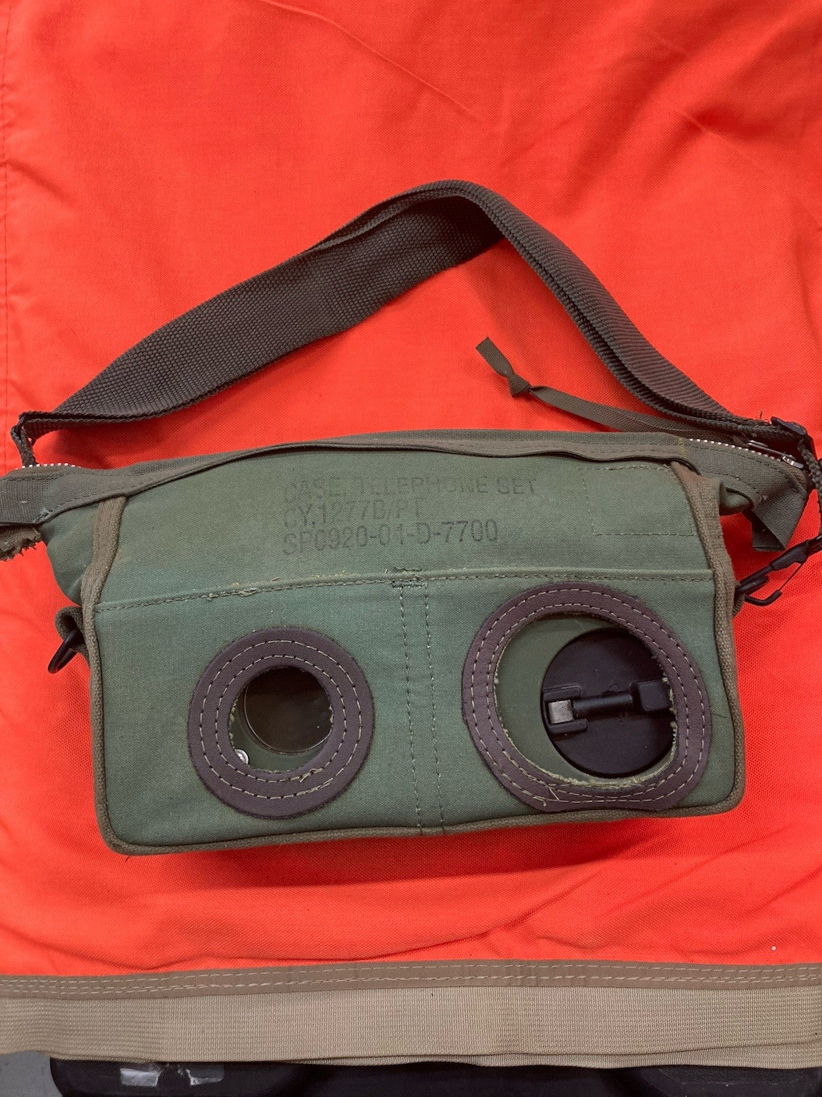 USGI military field phone from Vietnam War surplus, vintage communication device with rugged military design by Centex Military Gear