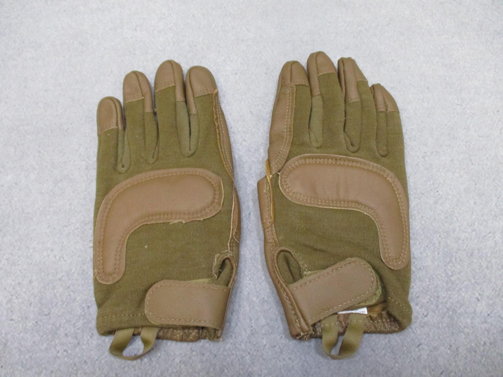 Army HWI Gear ACG-II-300 advanced combat gloves in coyote brown, size large, with reinforced knuckles and tactical design.