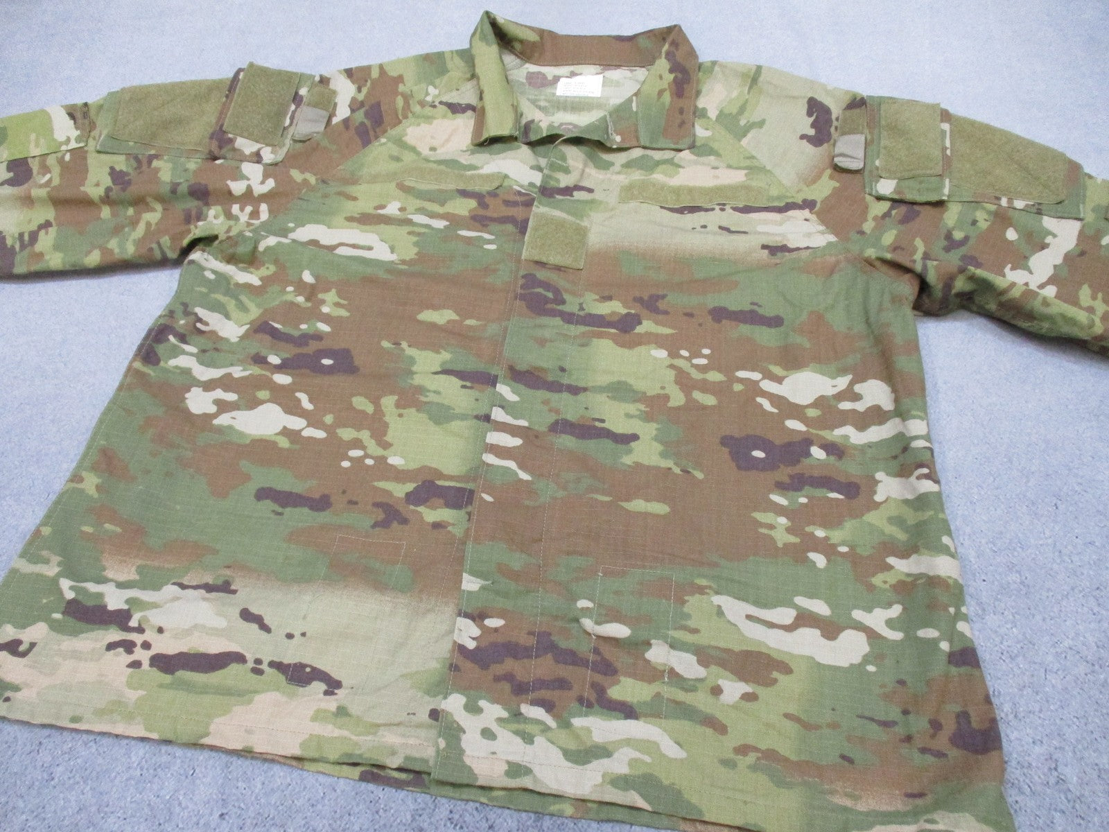 Centex Military Gear US Military Improved Hot Weather Combat Uniform Jacket in MultiCam, large short size, shown front view.