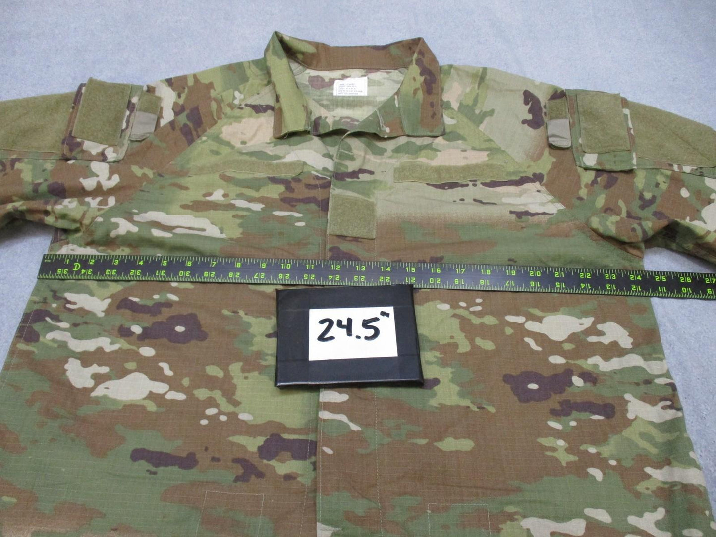 US Military Improved Hot Weather Combat Uniform Jacket in MultiCam, size Large-X-Short by Centex Military Gear, shown in image.