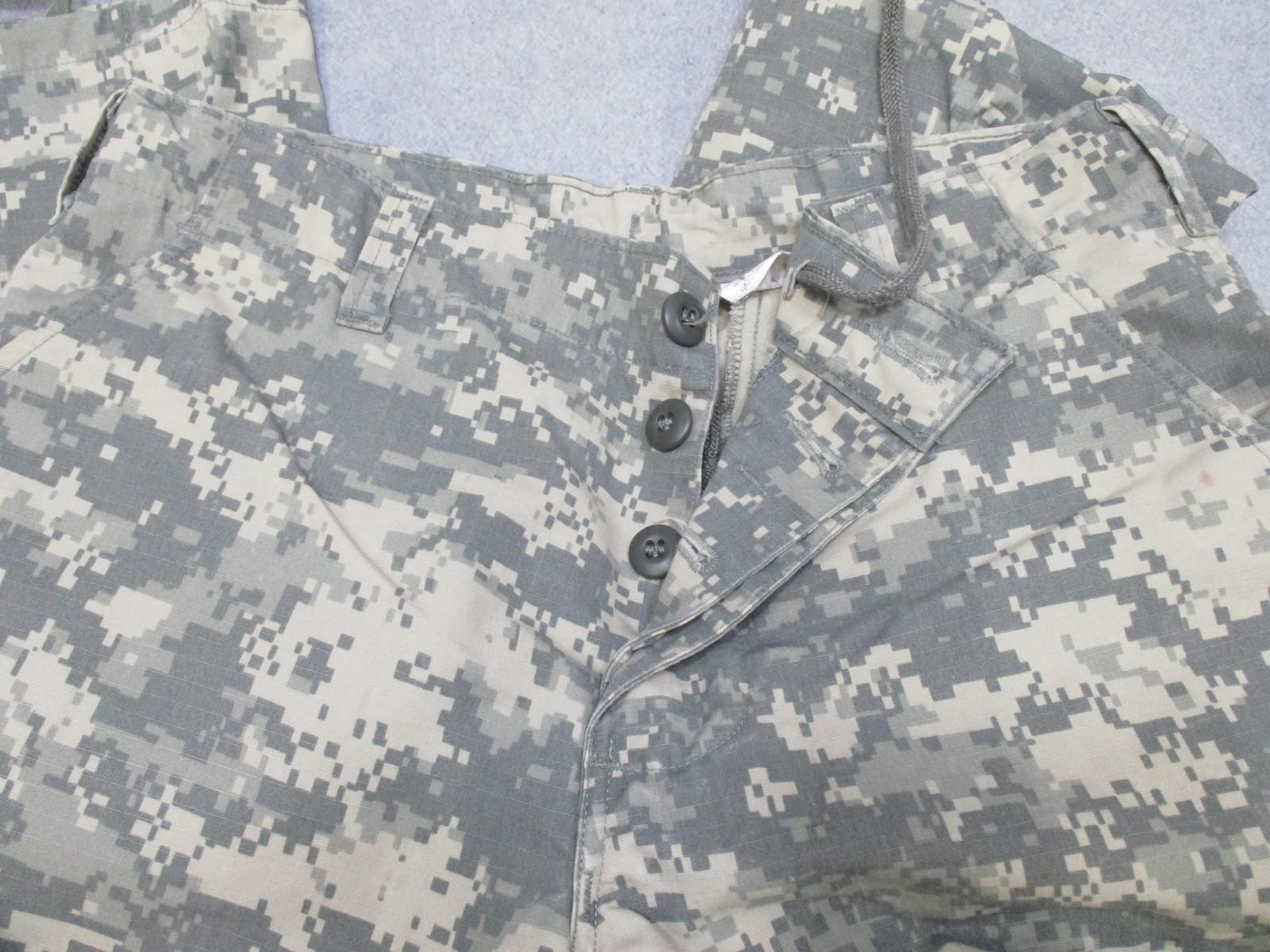 USGI ACU digital camouflage army combat uniform pants in small short size, made by Centex Military Gear, with tactical design and UCP pattern.