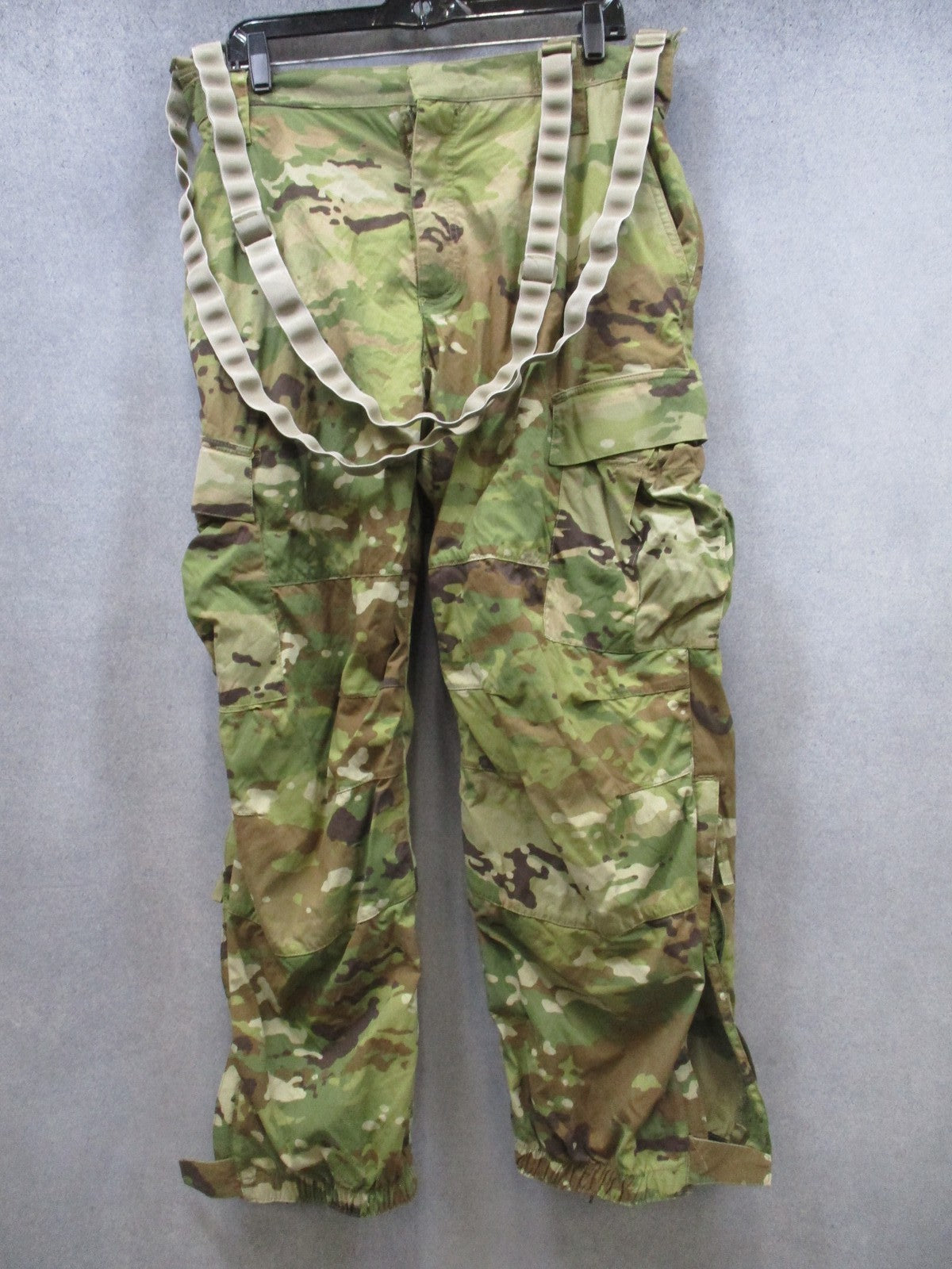 USGI ECWCS Gen III Level 5 soft shell trousers in OCP Scorpion camouflage, size 38x28, by Centex Military Gear.