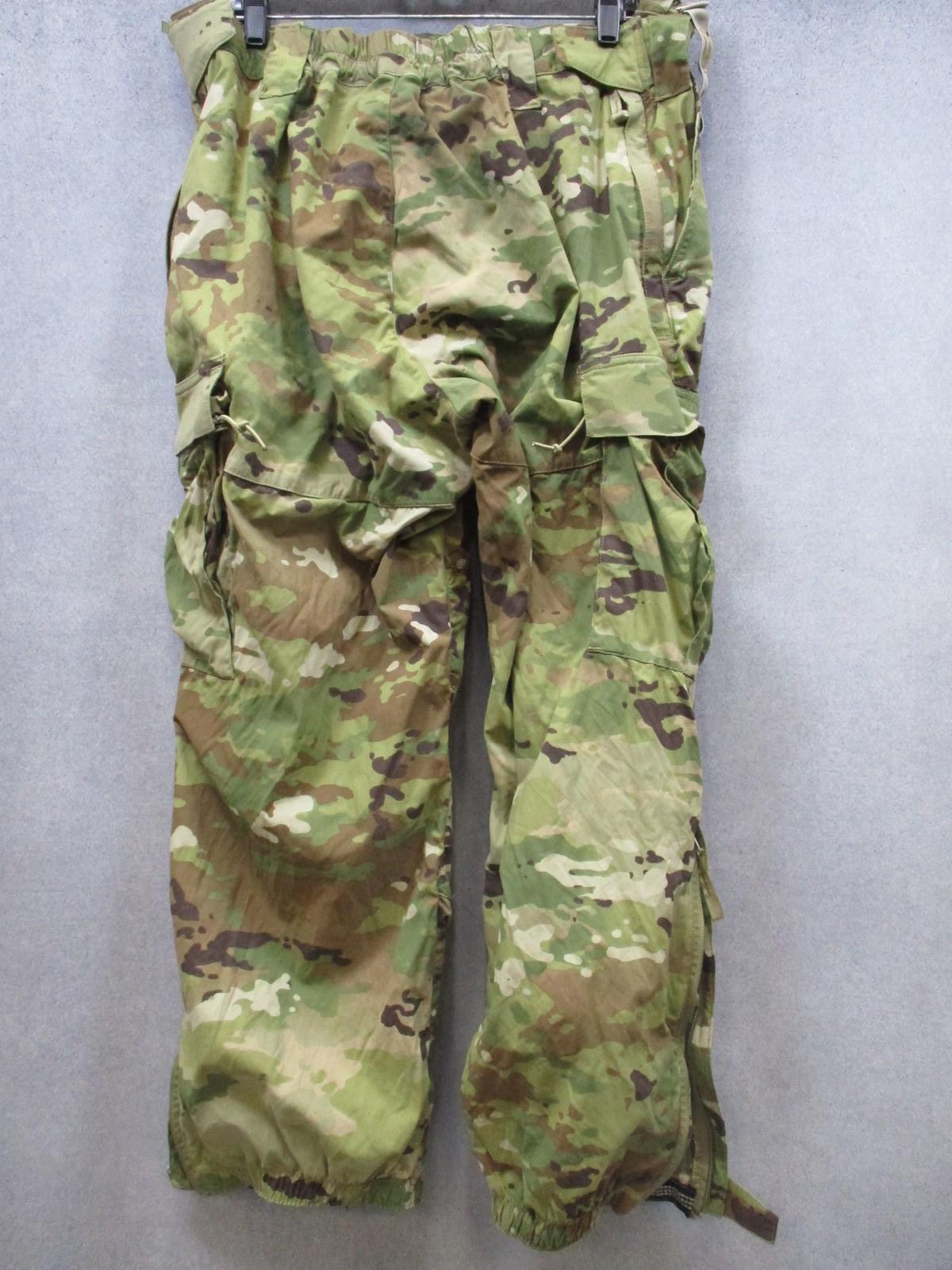 USGI ECWCS Gen III Level 5 soft shell trousers in OCP Scorpion camouflage, size 38x28, by Centex Military Gear.