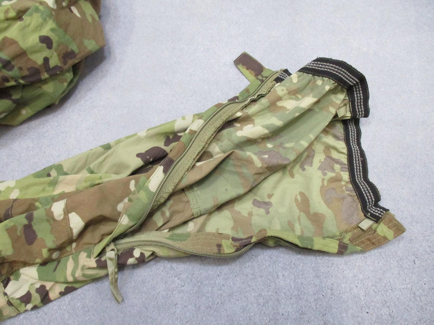 USGI ECWCS Gen III Level 5 soft shell trousers in OCP Scorpion camouflage, size 38x28, by Centex Military Gear.