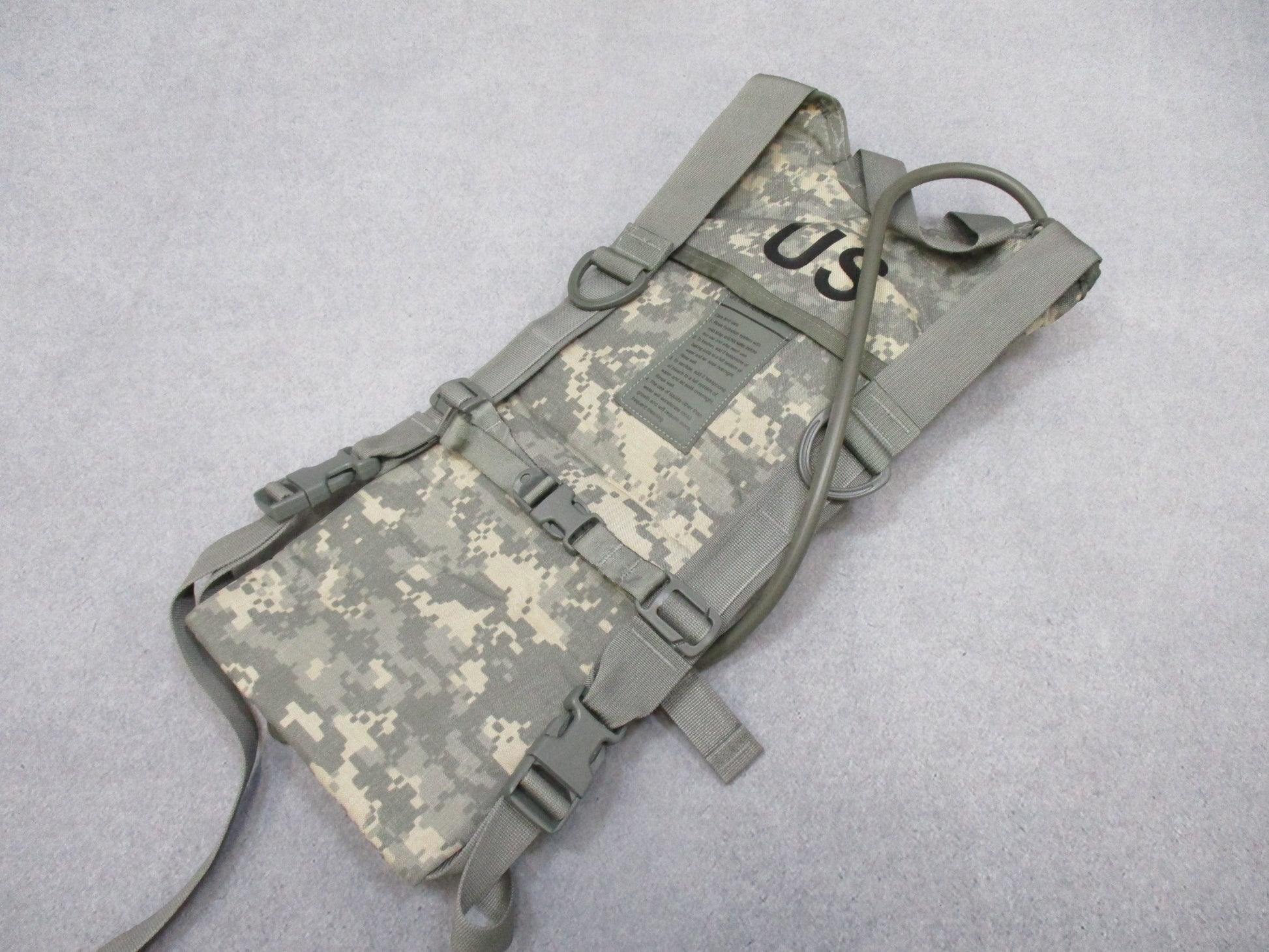 Eagle Industries MOLLE II Hydration Carrier by Centex Military Gear with tube and bite valve, designed for US Army digital camouflage.