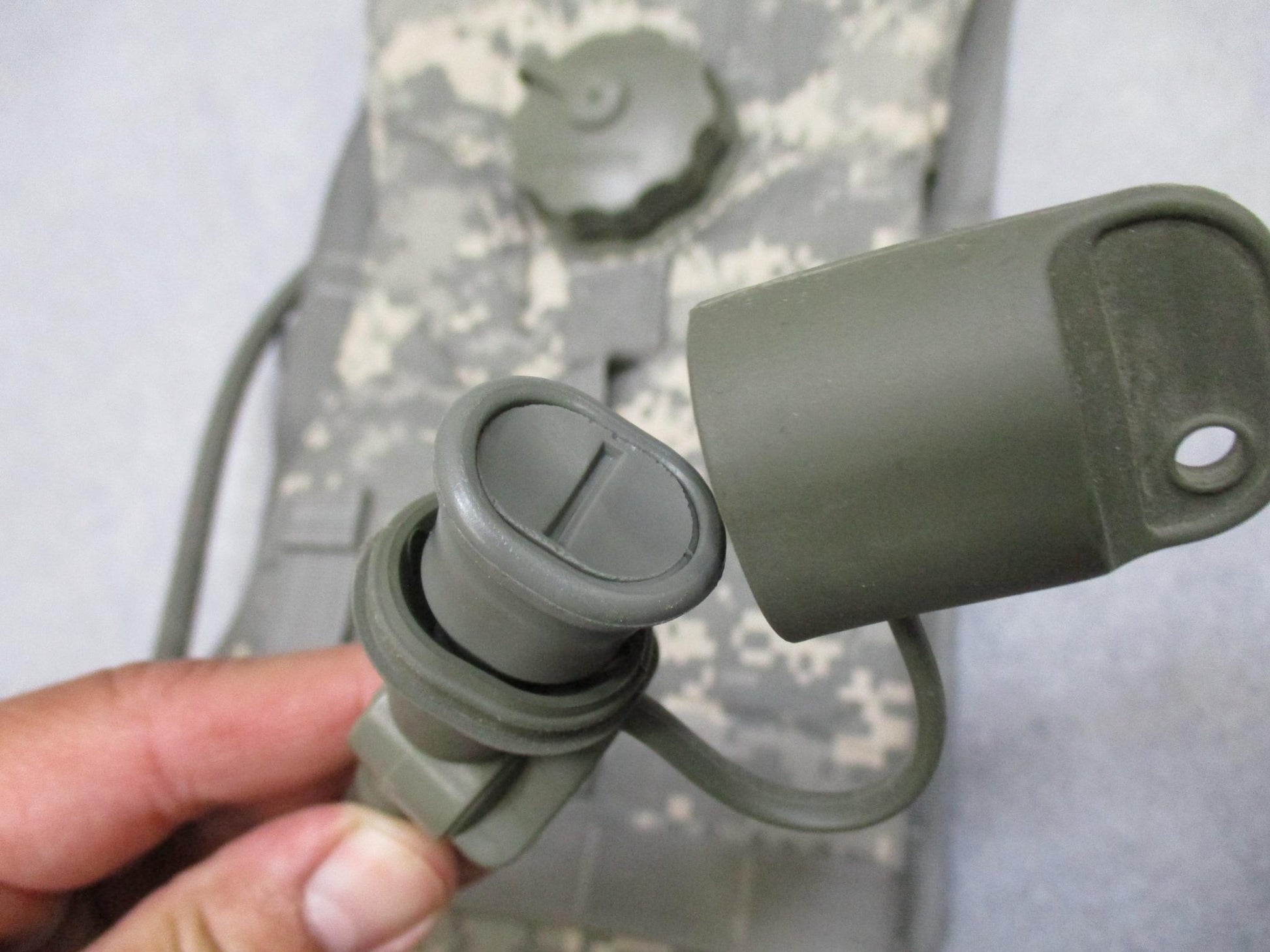 Eagle Industries MOLLE II Hydration Carrier with tube and bite valve, designed for US Army Digital camouflage, by Centex Military Gear.