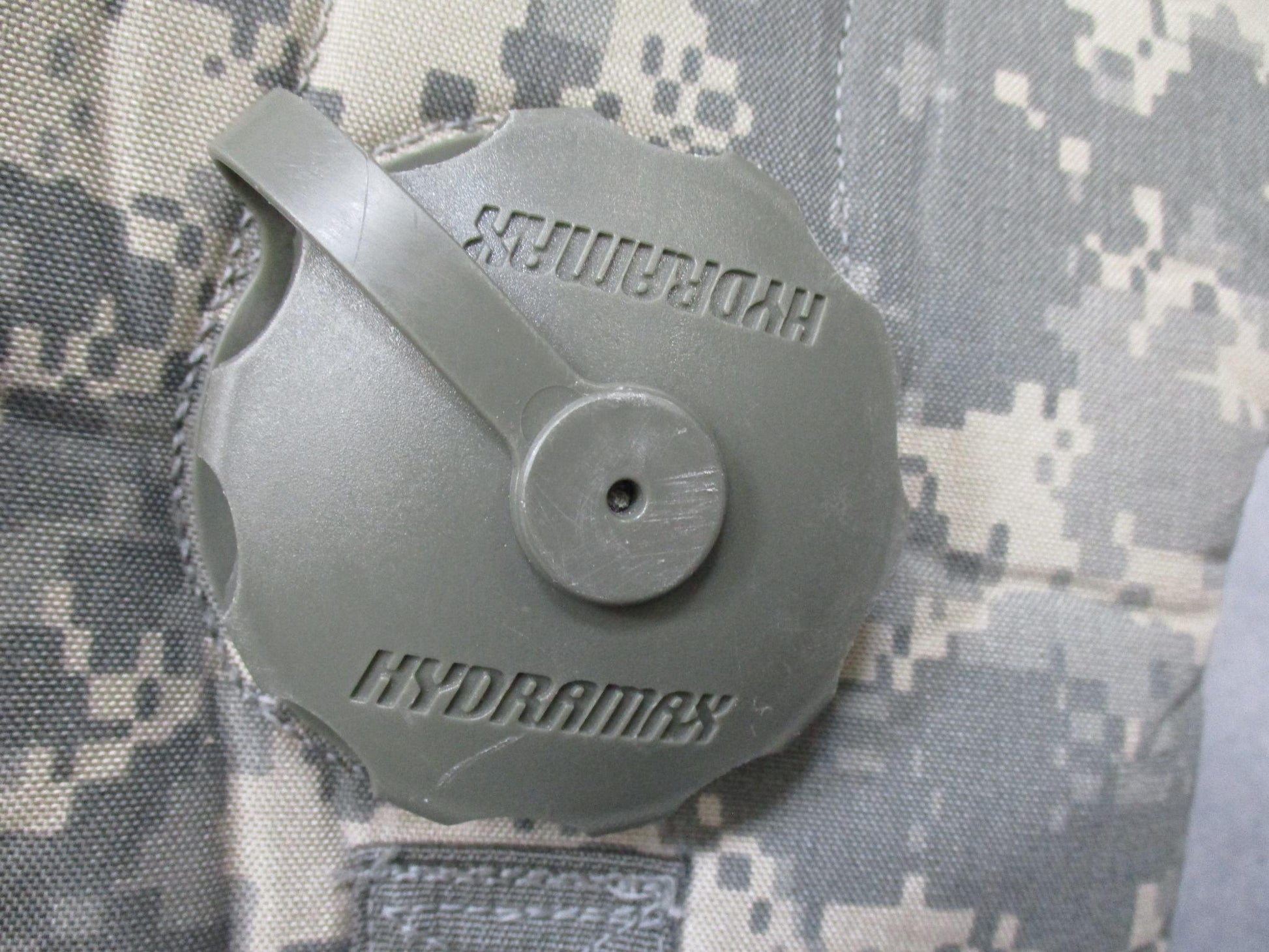 Eagle Industries MOLLE II hydration carrier with US Army digital camouflage, tube, and bite valve for military hydration needs