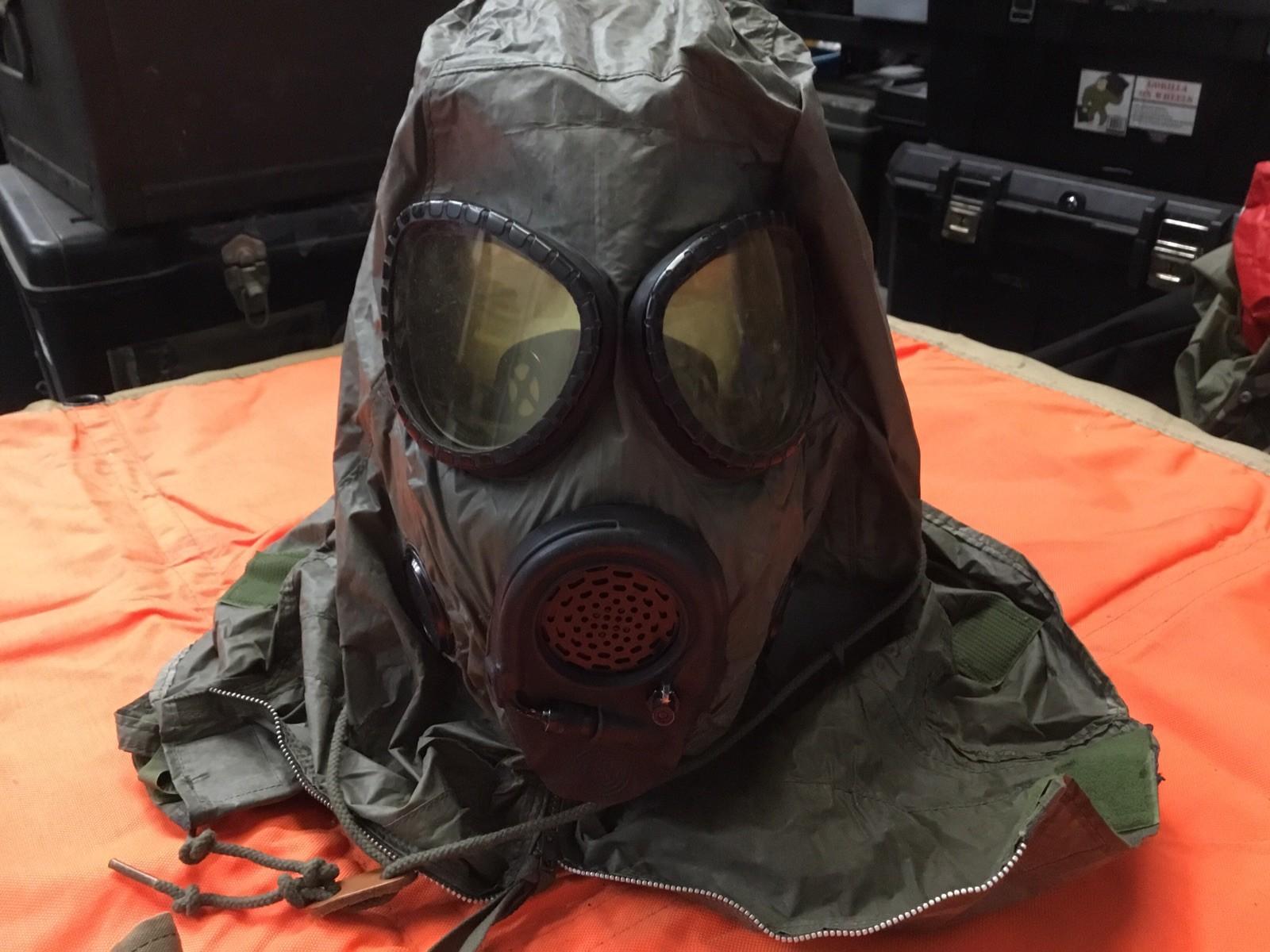 Damaged medium-sized M17 gas mask from Centex Military Gear collection, display-only mask with visible signs of damage.