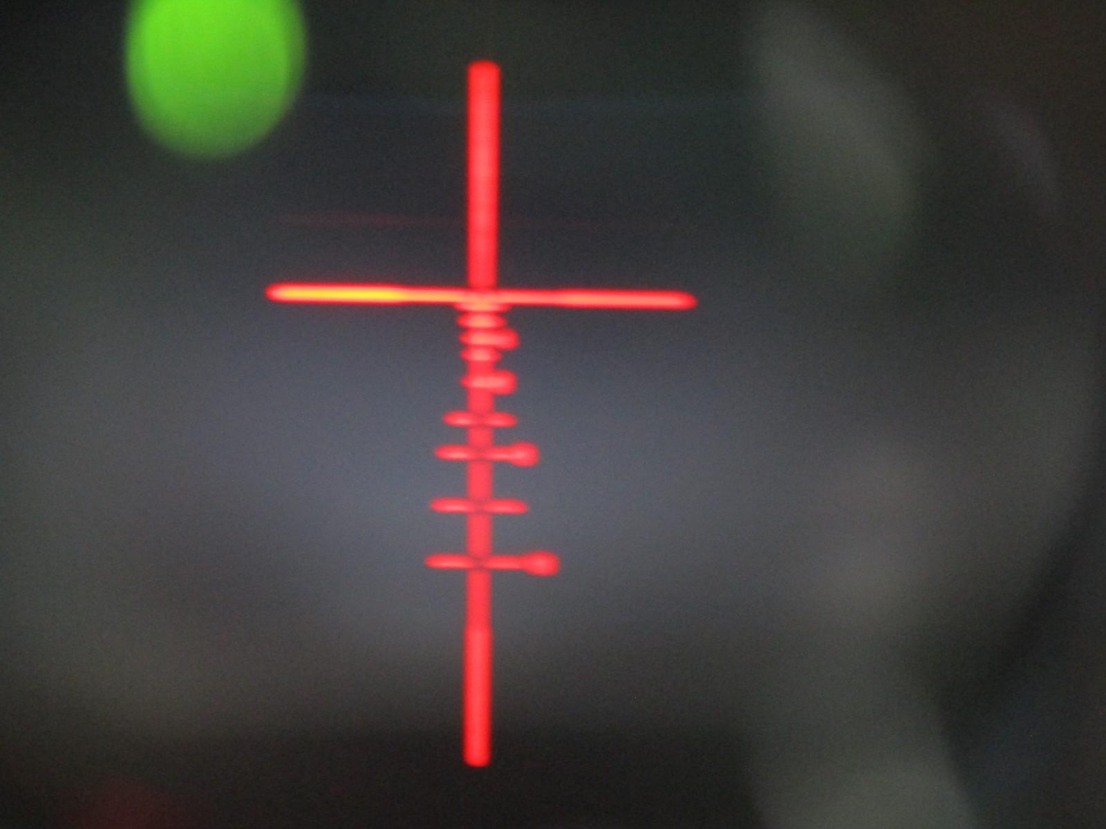 Centex Military Gear STOIC 4x32 prismatic scope with mini reflex sight, red/blue and red/green reticles mounted on a firearm.