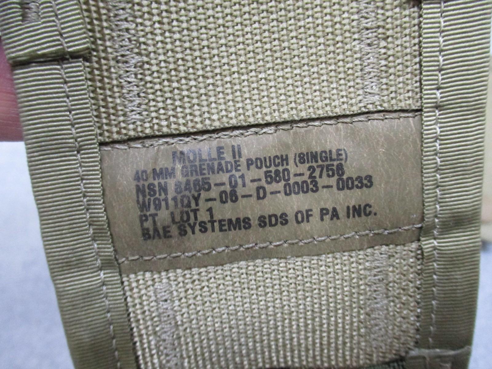 USGI MOLLE II Multicam grenade pouch set with one double and two single 40mm grenade pouches by Centex Military Gear.