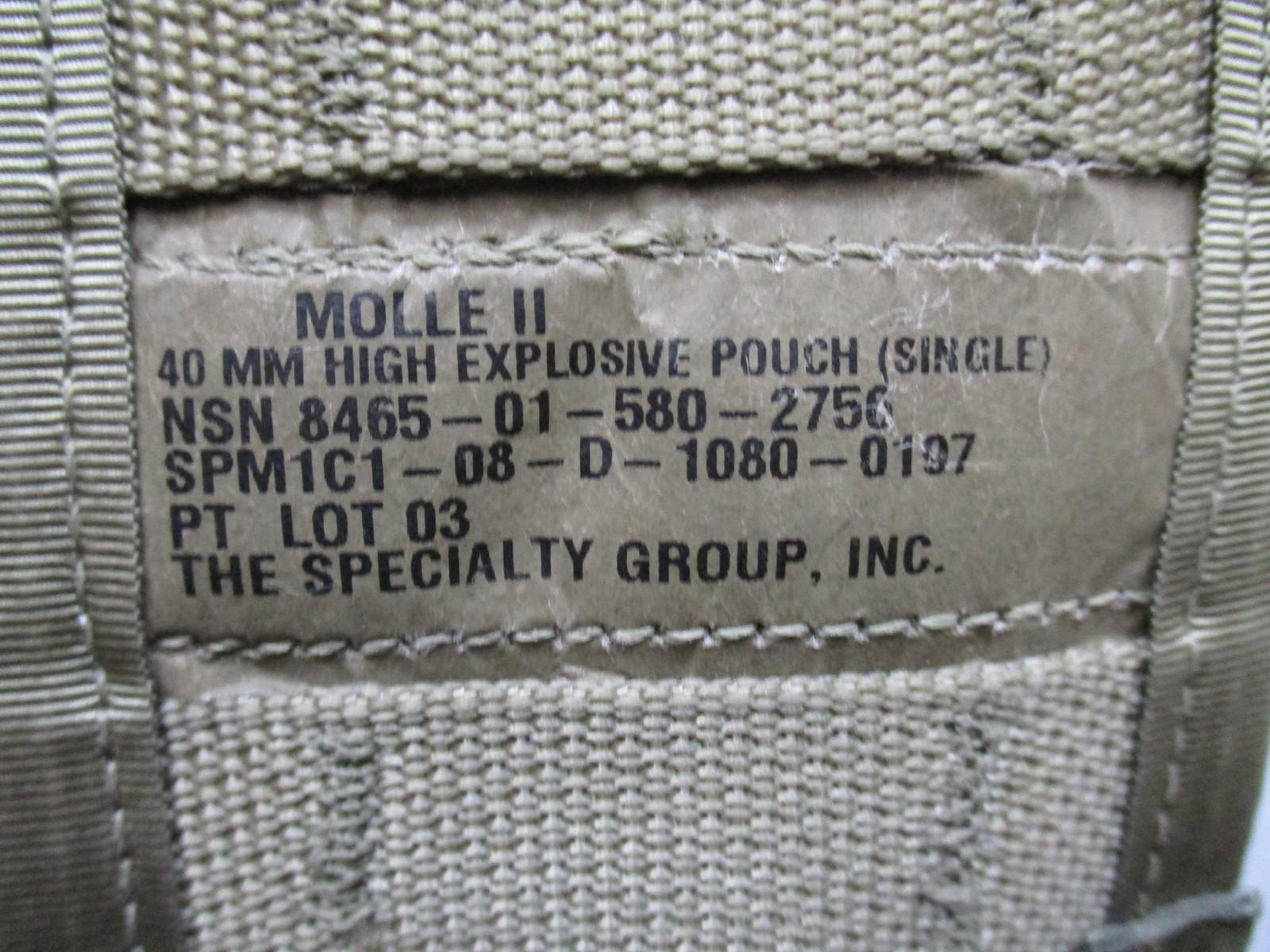 Centex Military Gear 13x MOLLE II 40mm high explosive pouch in Multicam, showing single and double pouch configurations on tactical gear