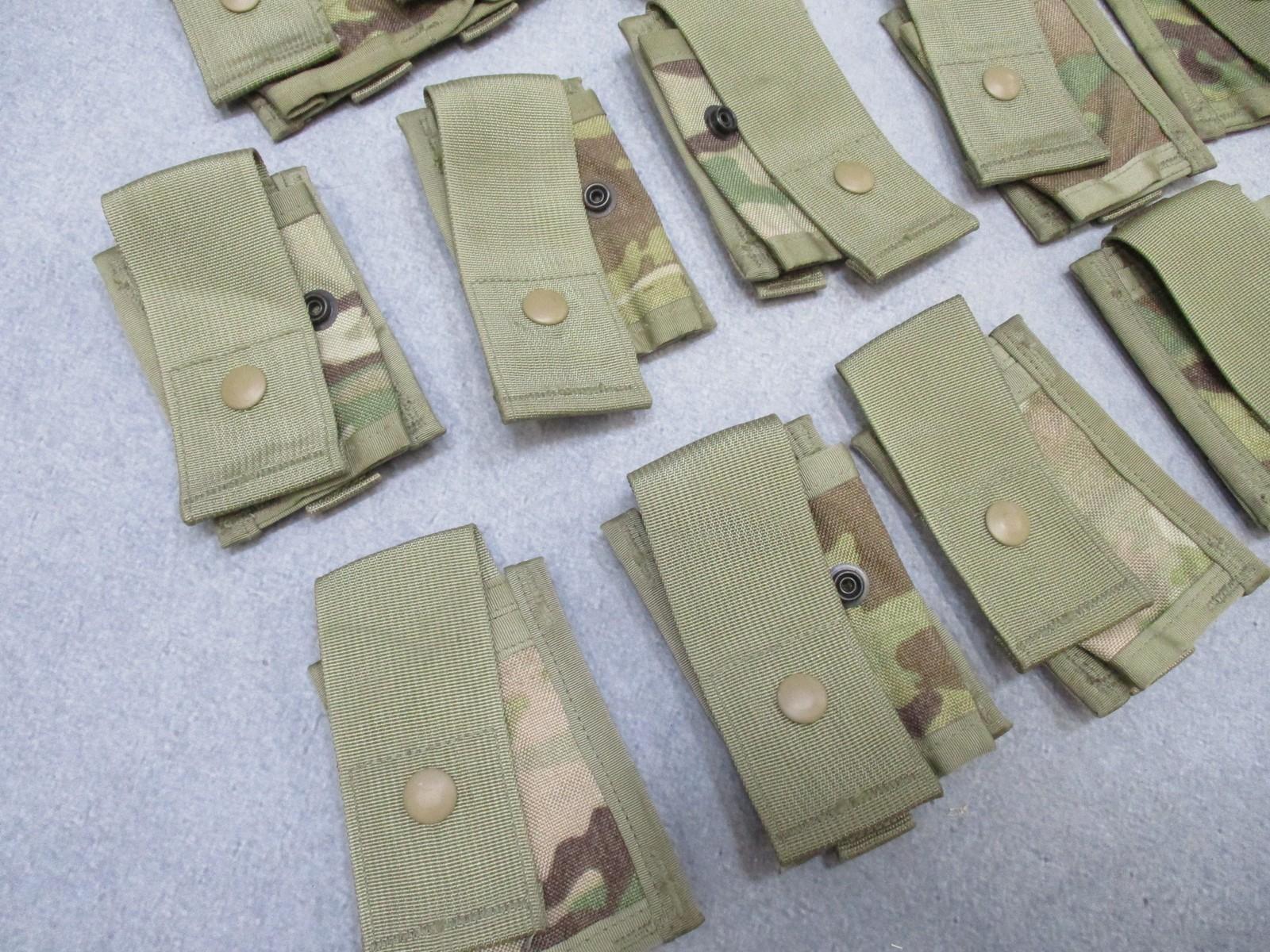 Centex Military Gear MOLLE II 40mm high explosive pouch, tactical gear in Multicam, shown in single and double pouch configurations.