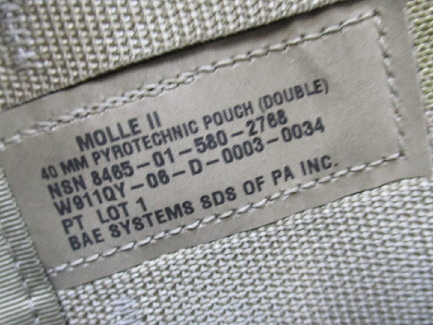 Double MultiCam MOLLE II 40mm pyrotechnic pouch by Centex Military Gear, designed for tactical gear storage.