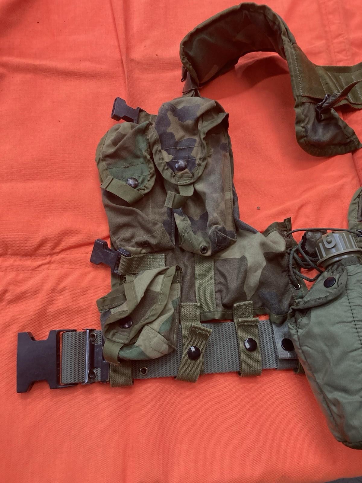 Centex Military Gear LBV 88 tactical vest with load-bearing design and M81 Woodland camouflage for military tactical use.