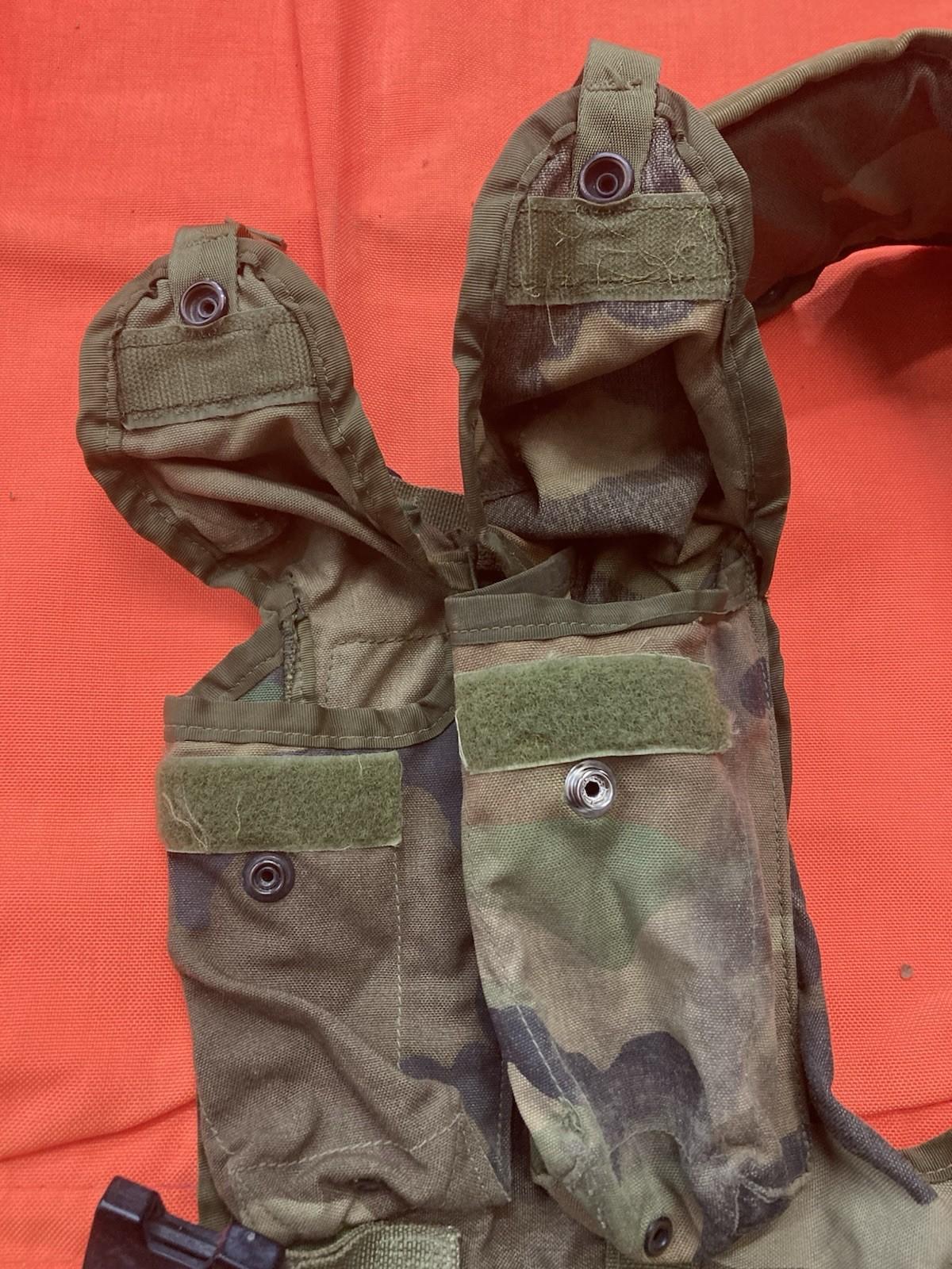 Centex Military Gear LBV 88 tactical load bearing vest in M81 Woodland camouflage, featuring multiple pouches and adjustable straps.