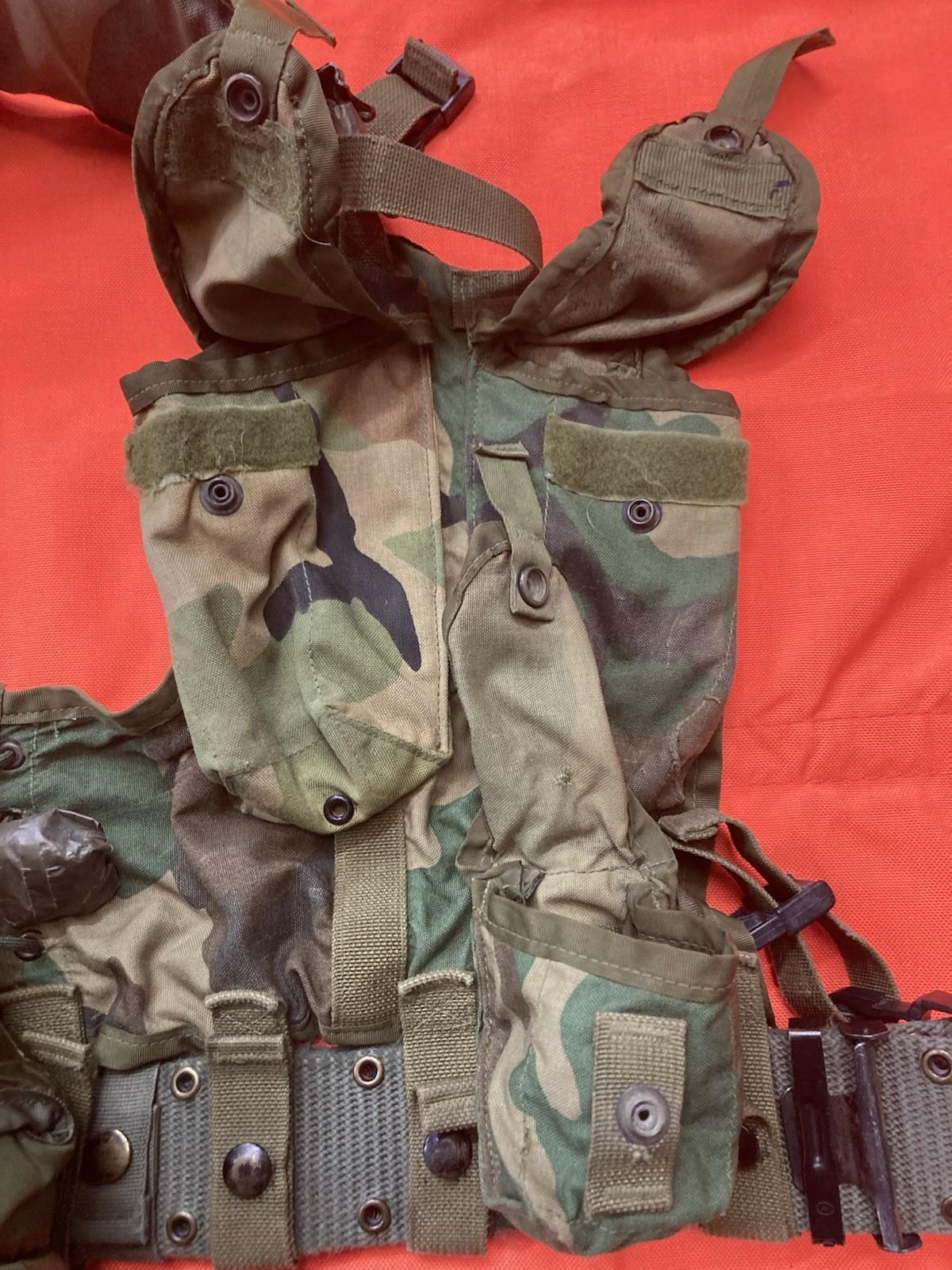 Centex Military Gear LBV 88 tactical vest with load-bearing straps in M81 Woodland camouflage for military and outdoor use.