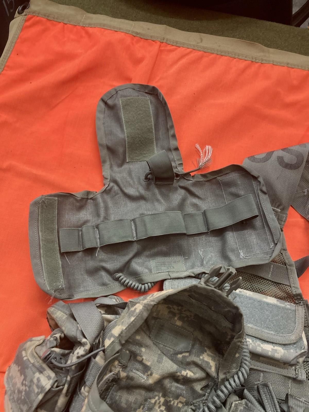 Army issue Riflemen set with ACU FLC vest and tactical Molle gear by Centex Military Gear, showing the vest and gear layout.