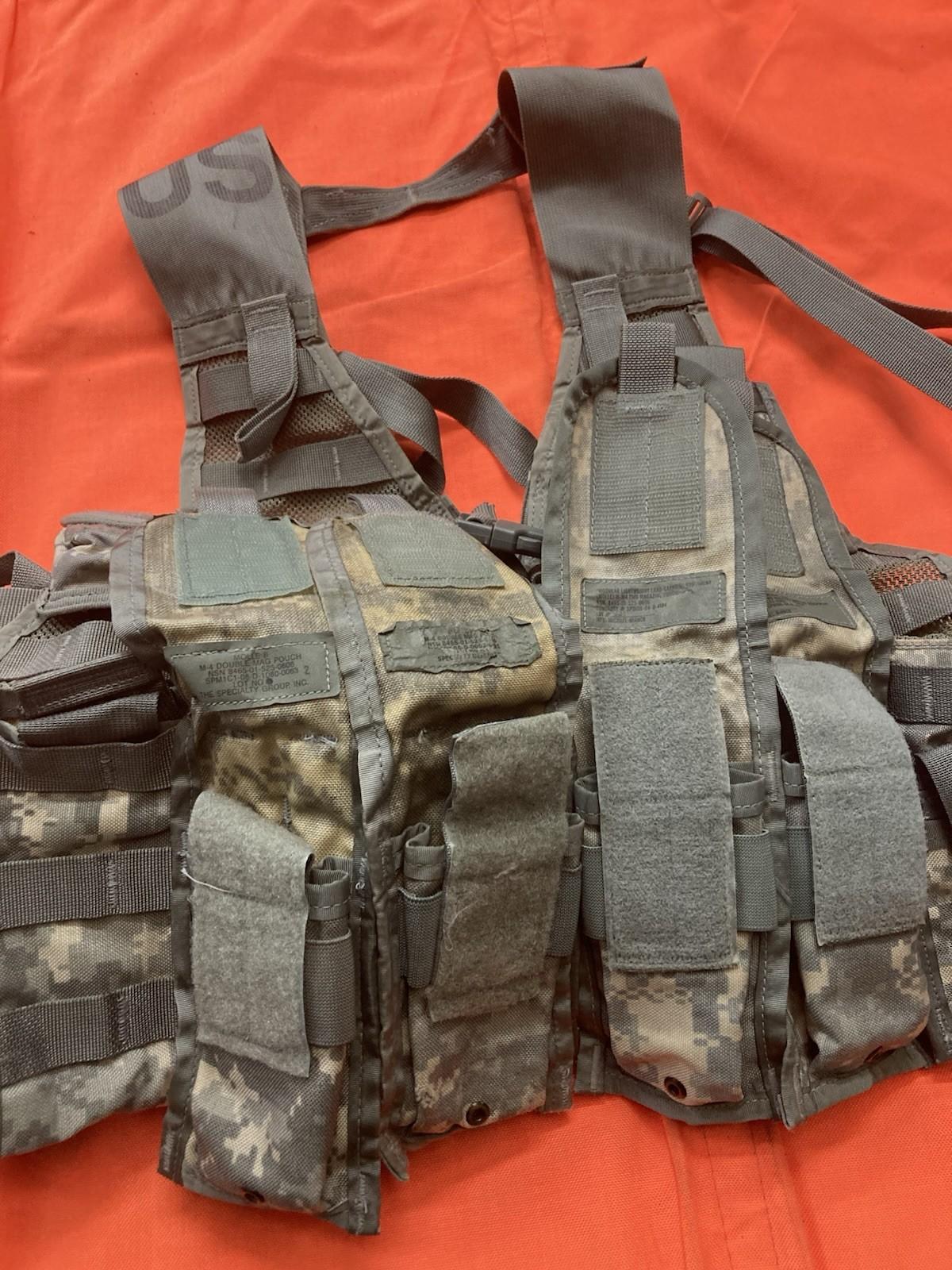 Army issue Riflemen set with Acu FLC vest, tactical Molle gear, and loadout accessories from Centex Military Gear.