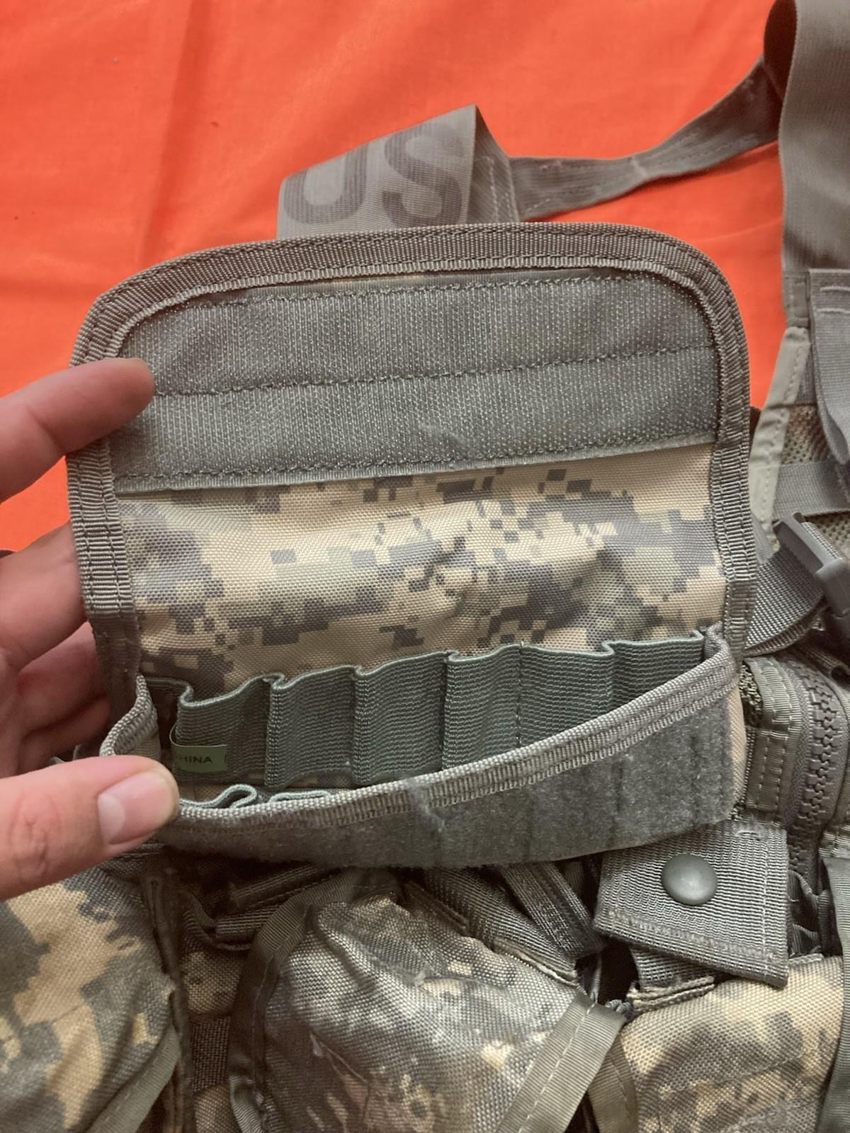 Army issue Riflemen set with ACU FLC vest and tactical Molle gear from Centex Military Gear, featuring adjustable straps and pouches.