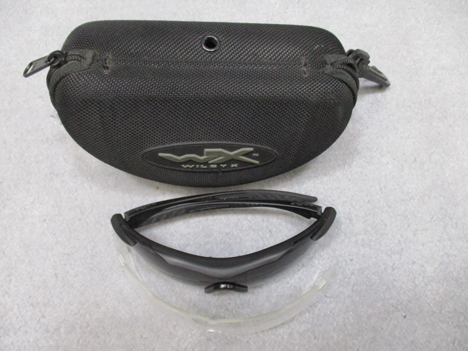 Used Wiley X Vapor sunglasses with interchangeable lenses and case, featuring durable frame and protective eyewear from Centex Military Gear.