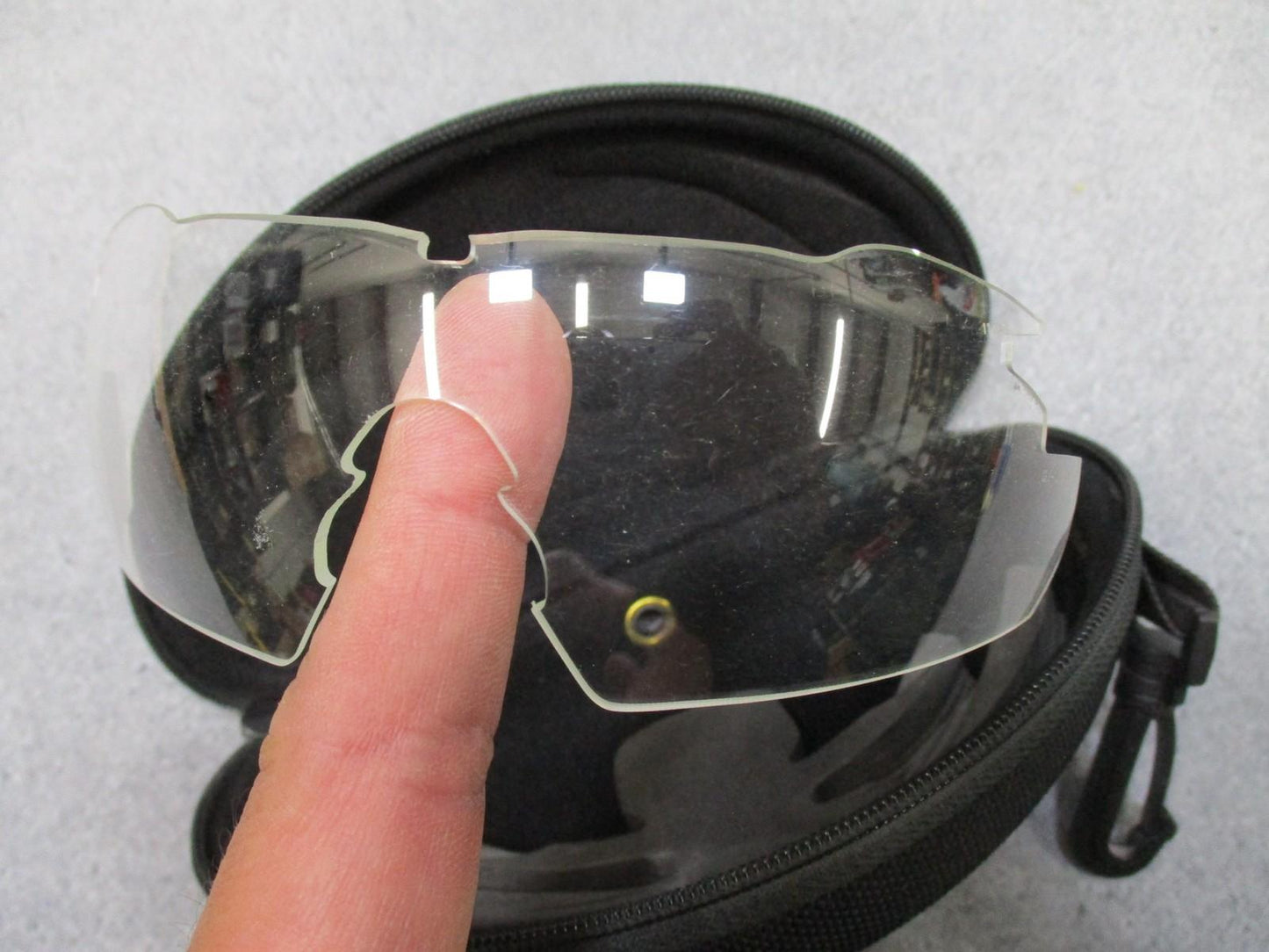 Wiley X Vapor sunglasses with interchangeable lenses, black frame, and case, used, designed for sports and outdoor activities.