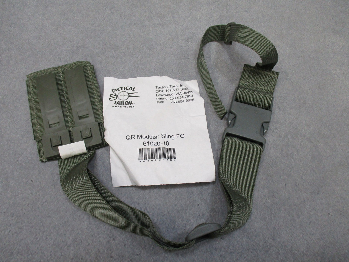 Tactical Tailor QR Modular Sling Foliage Green MOLLE Quick Release 61020-10 NOS