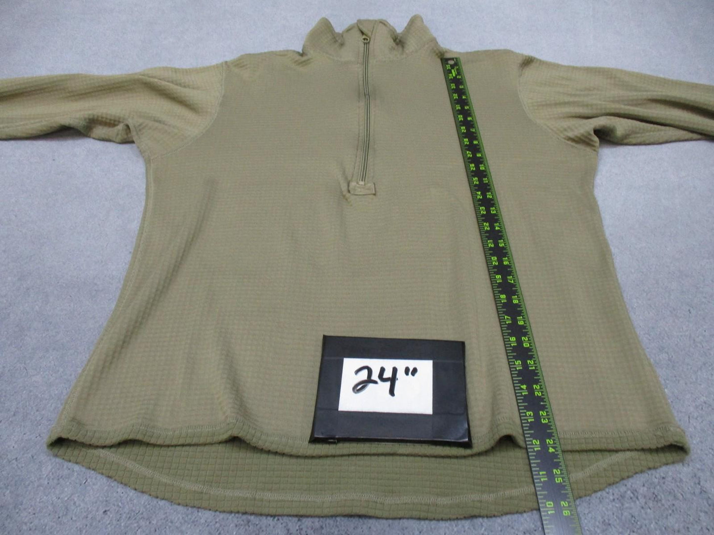 NO TAG Men's 1/4 Zip Thermal Shirt Long Sleeve Waffle Knit Thumbholes Tan L/S