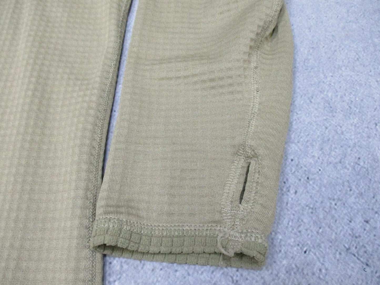 NO TAG Men's 1/4 Zip Thermal Shirt Long Sleeve Waffle Knit Thumbholes Tan L/S